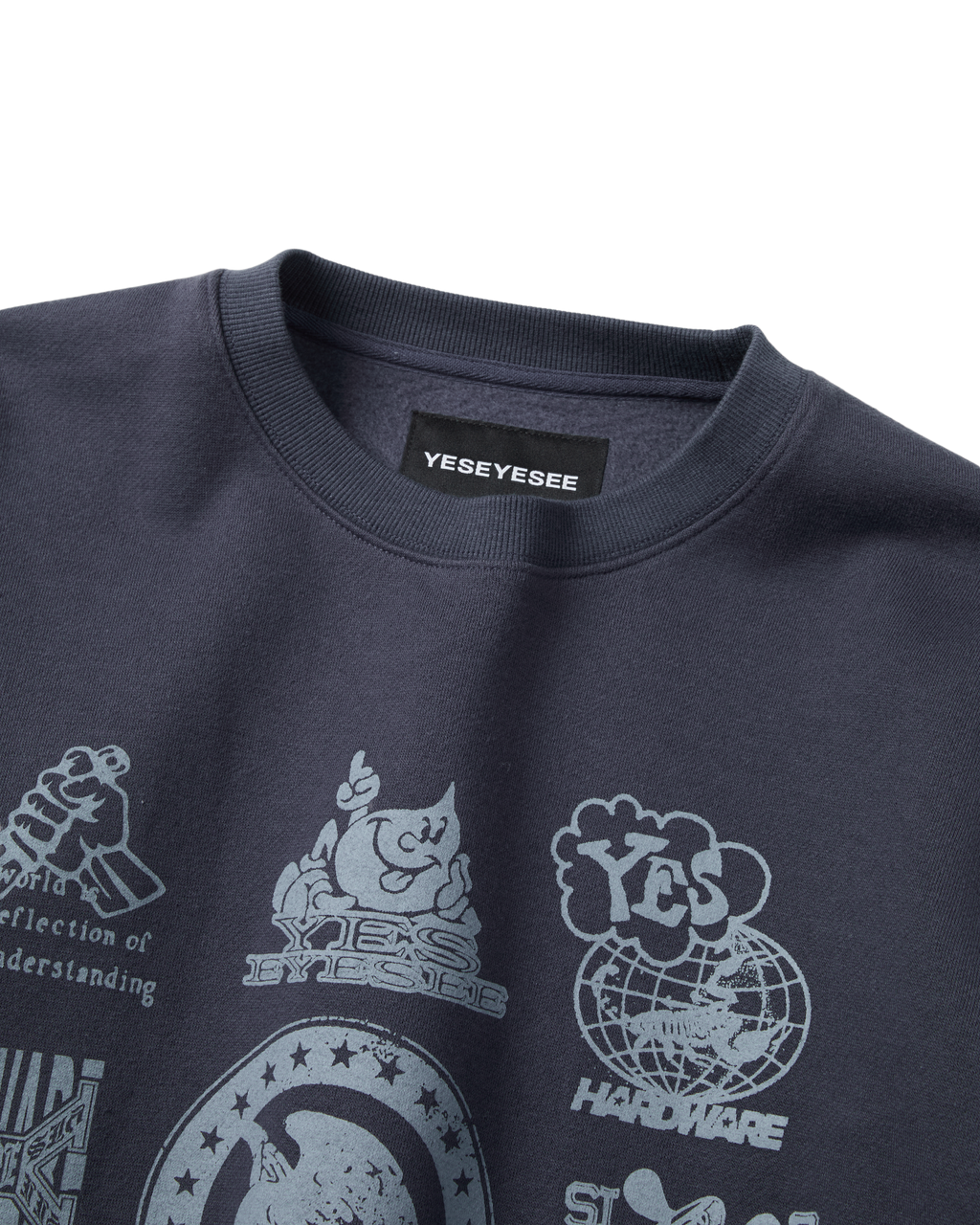 yeseyesee - Y.E.S Combine Sweatshirt (Light Navy) product image 3 | TRAB K-Fashion Australia