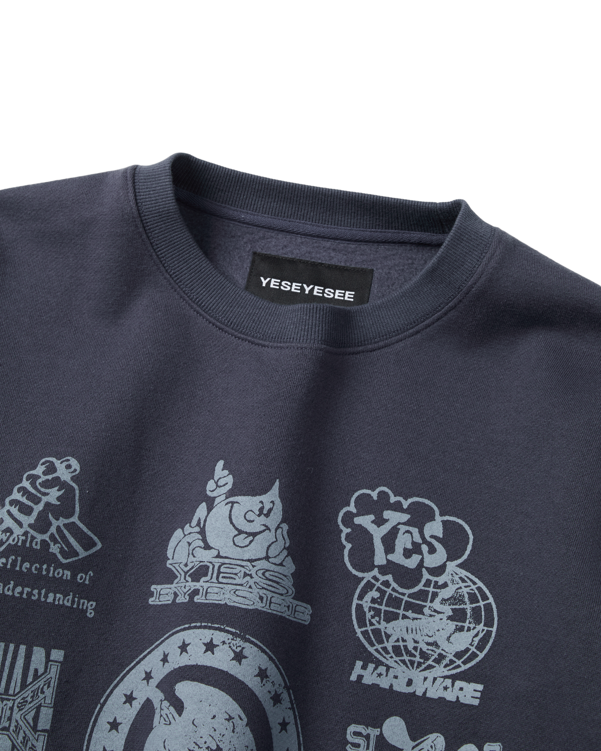 yeseyesee - Y.E.S Combine Sweatshirt (Light Navy) product image 3 | TRAB K-Fashion Australia