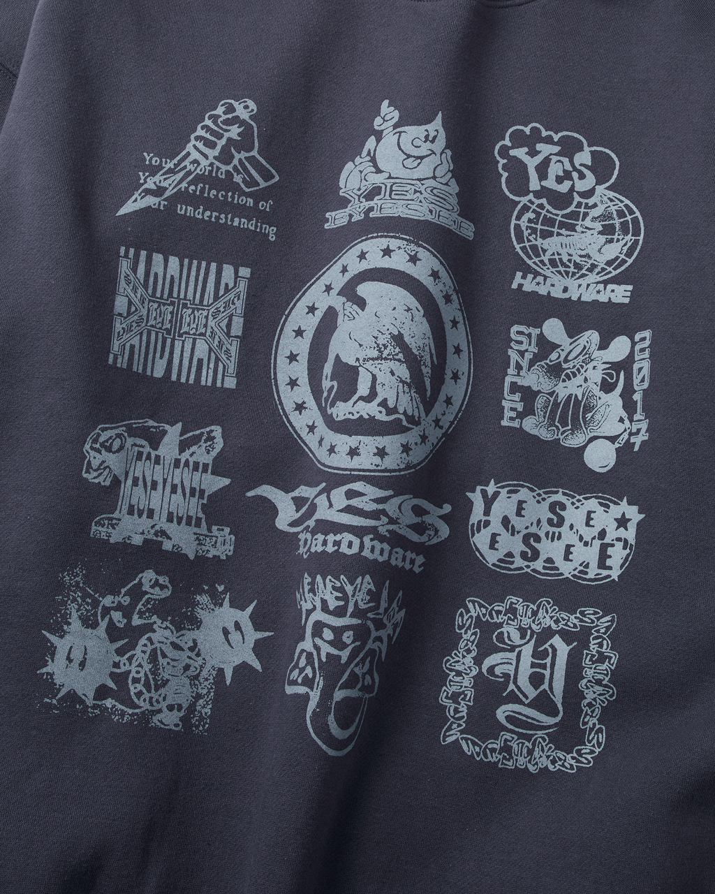 yeseyesee - Y.E.S Combine Sweatshirt (Light Navy) product image 4 | TRAB K-Fashion Australia