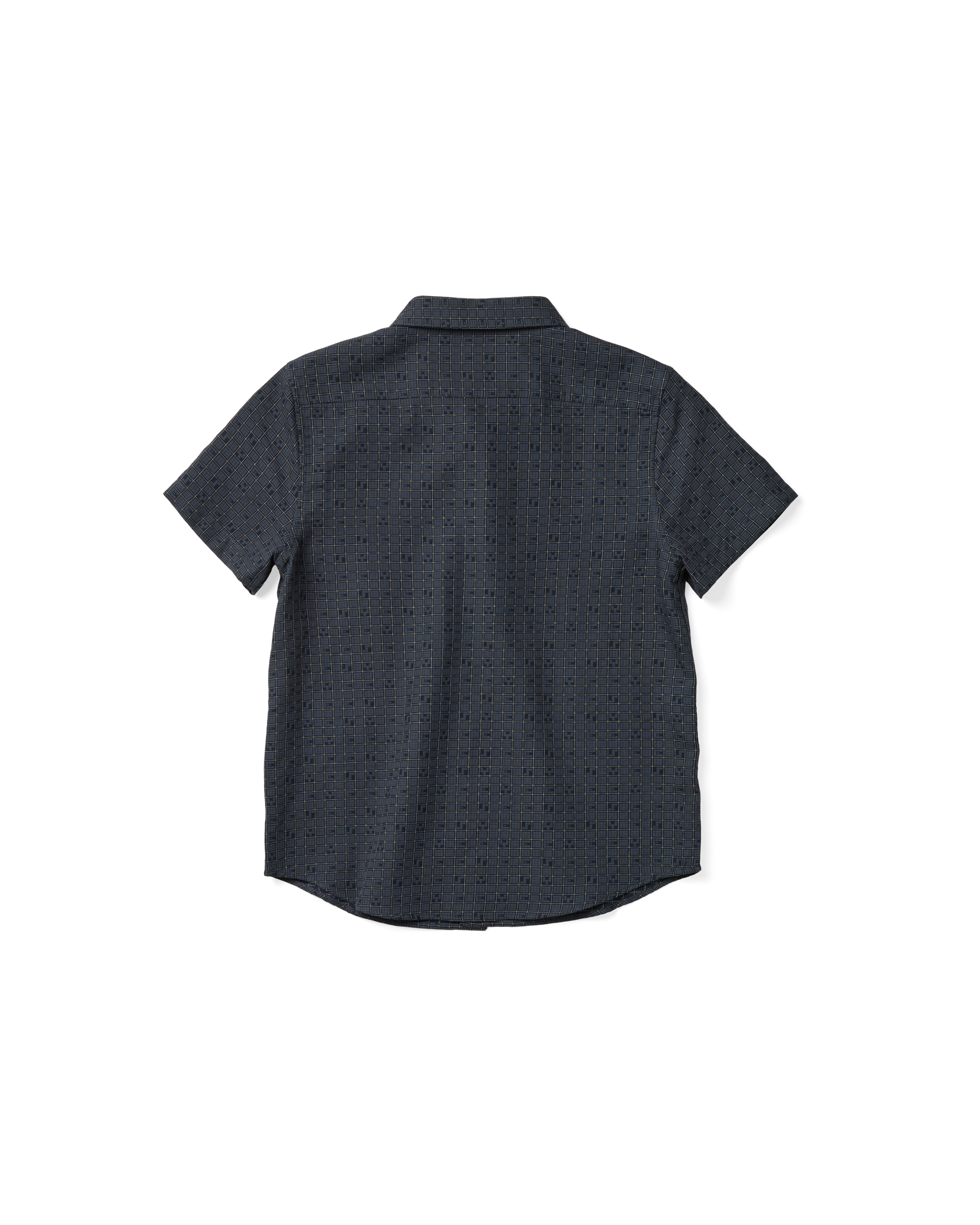 yeseyesee - Y.E.S Font Plaid Half Shirt (Navy) product image 4 | TRAB K-Fashion Australia