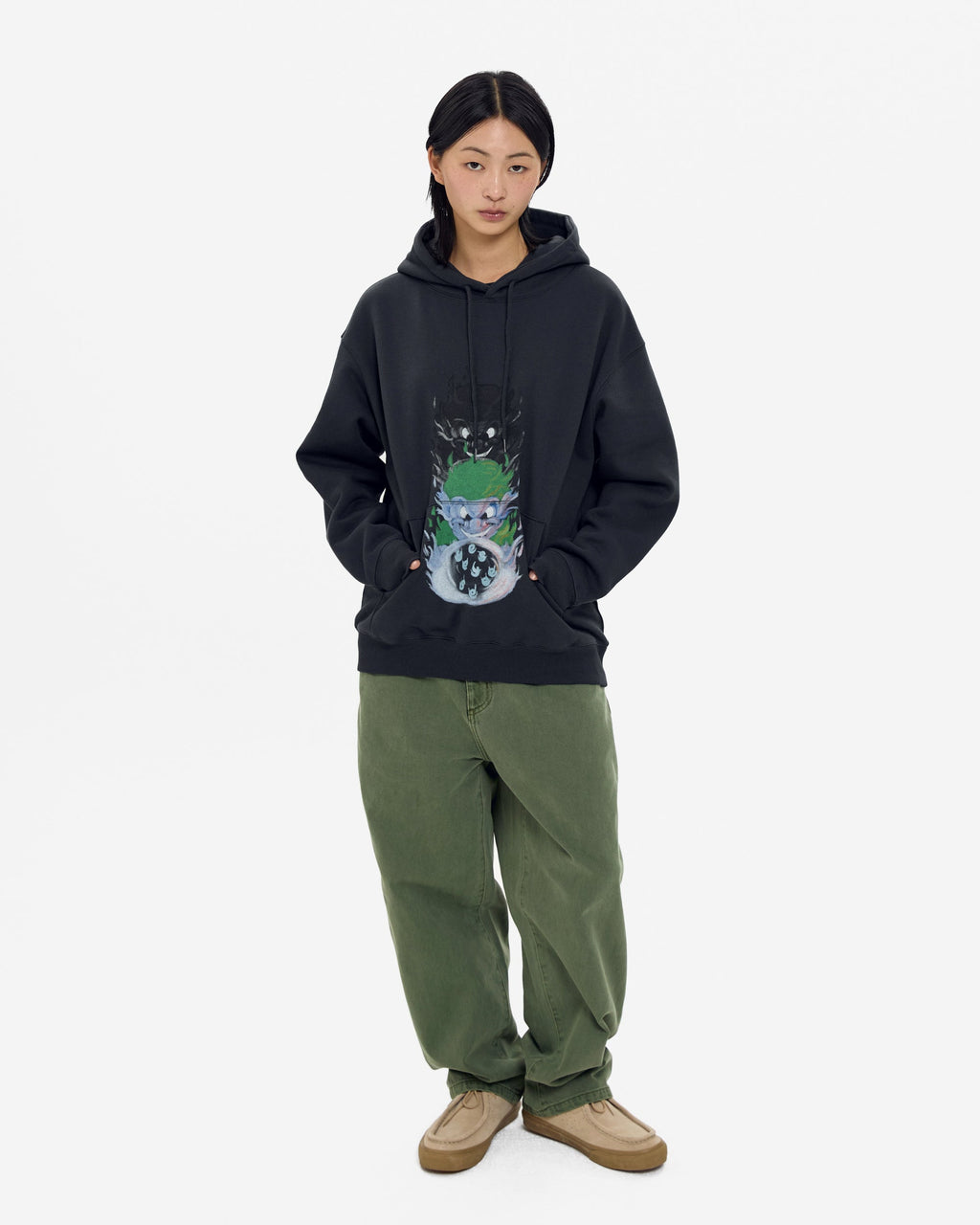 yeseyesee - Y.E.S Goblin Hoodie (Charcoal) product image 7 | TRAB K-Fashion Australia