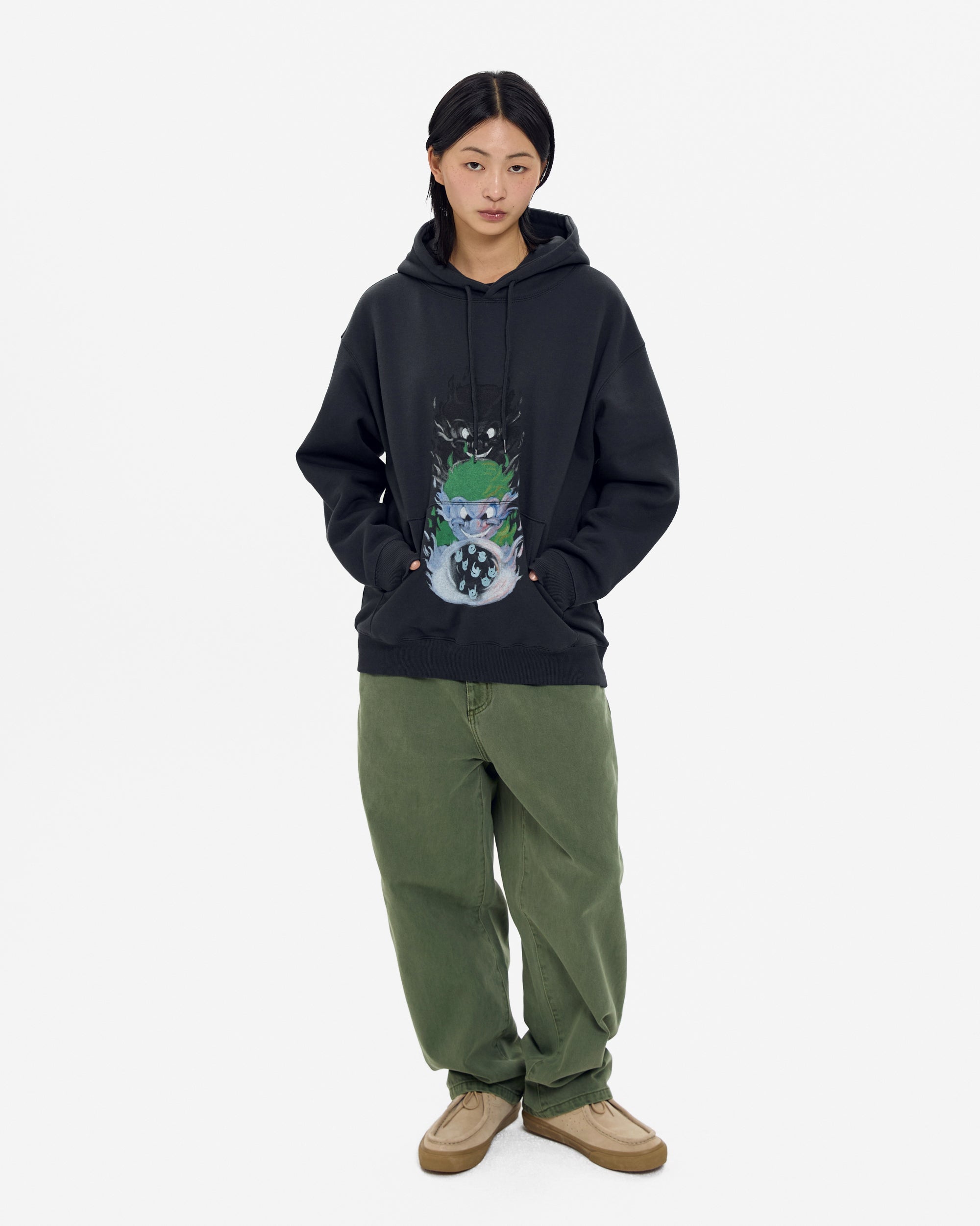 yeseyesee - Y.E.S Goblin Hoodie (Charcoal) product image 7 | TRAB K-Fashion Australia