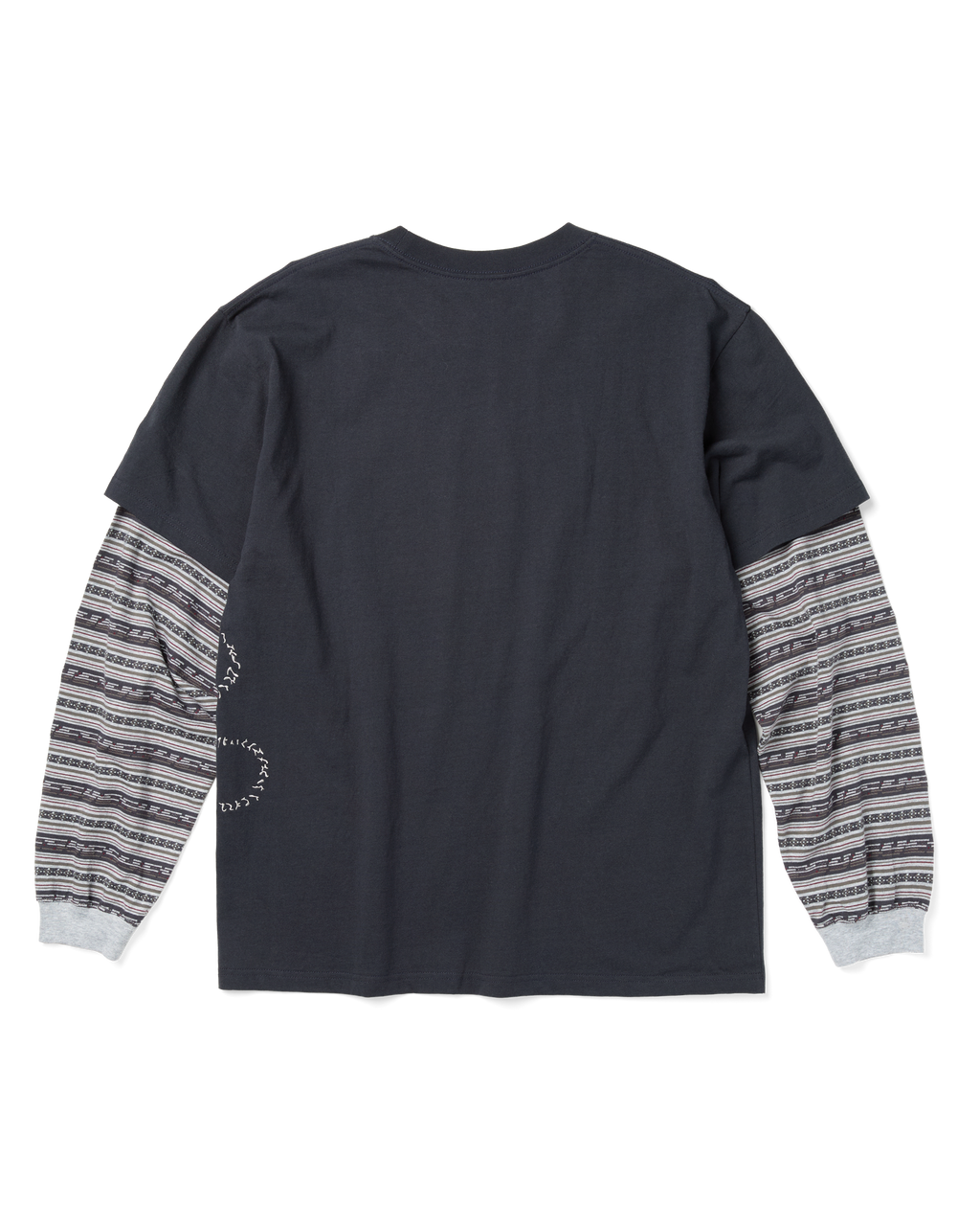 yeseyesee - Y.E.S Jacquard Stripe Layerd L/S (Charcoal) product image 2 | TRAB K-Fashion Australia