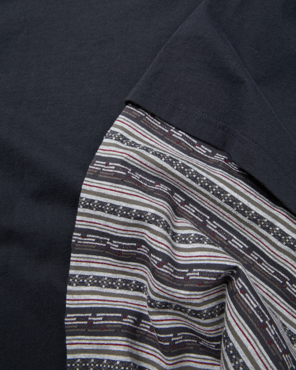 yeseyesee - Y.E.S Jacquard Stripe Layerd L/S (Charcoal) product image 5 | TRAB K-Fashion Australia