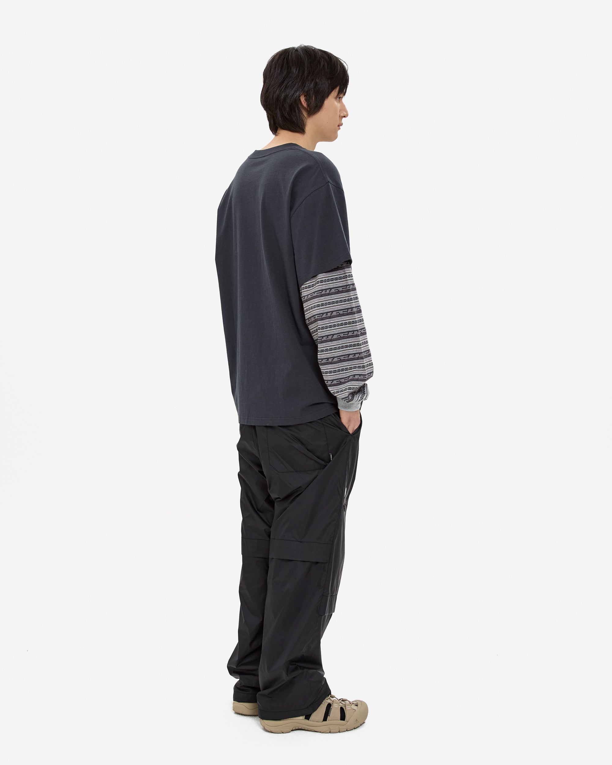 yeseyesee - Y.E.S Jacquard Stripe Layerd L/S (Charcoal) product image 9 | TRAB K-Fashion Australia