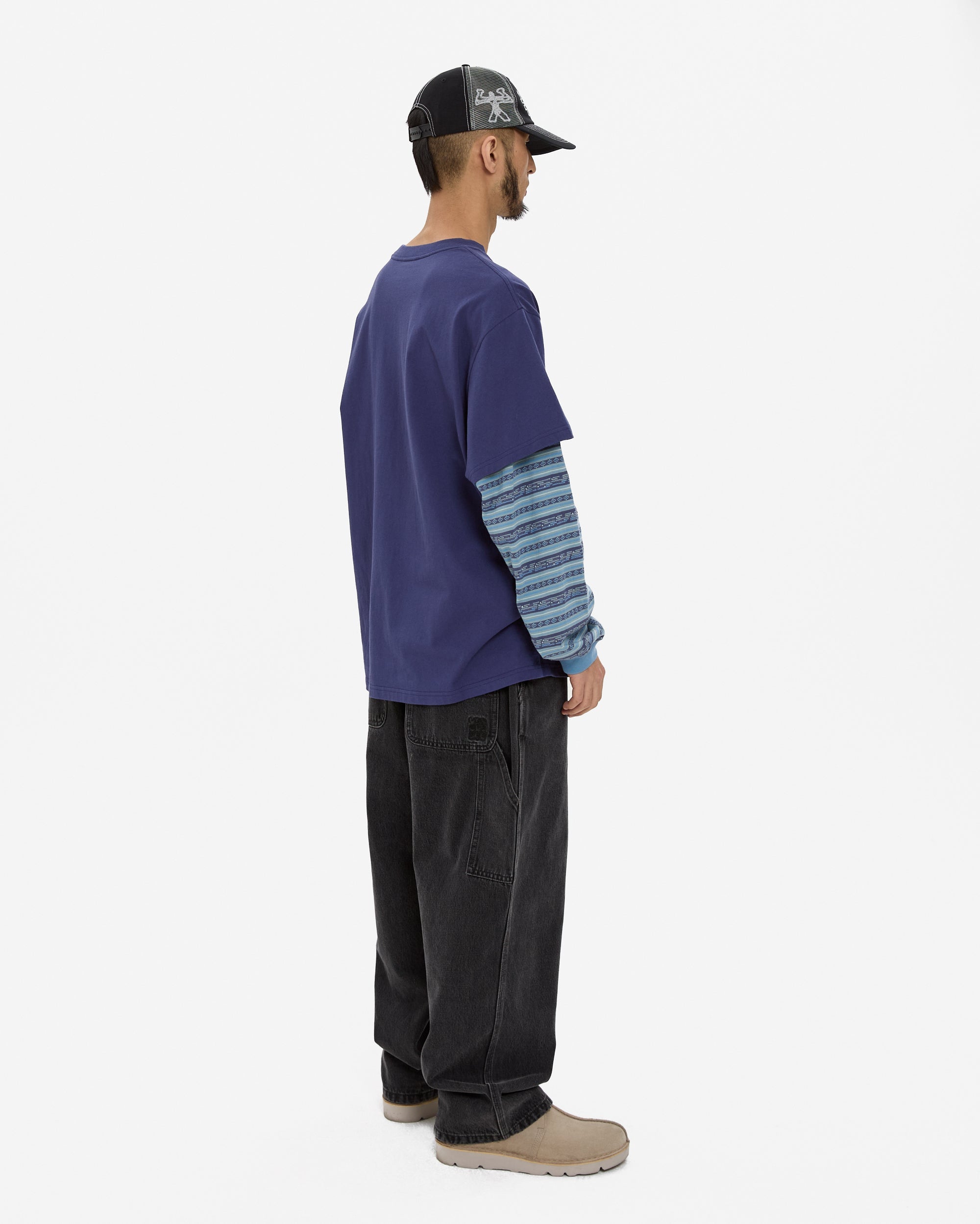 yeseyesee - Y.E.S Jacquard Stripe Layerd L/S (Light Navy) product image 10 | TRAB K-Fashion Australia