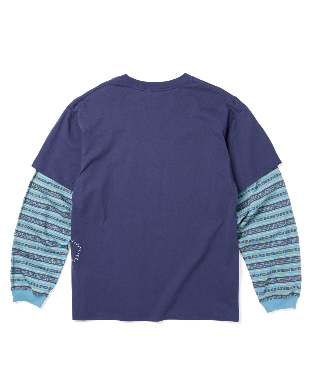 yeseyesee - Y.E.S Jacquard Stripe Layerd L/S (Light Navy) product image 2 | TRAB K-Fashion Australia