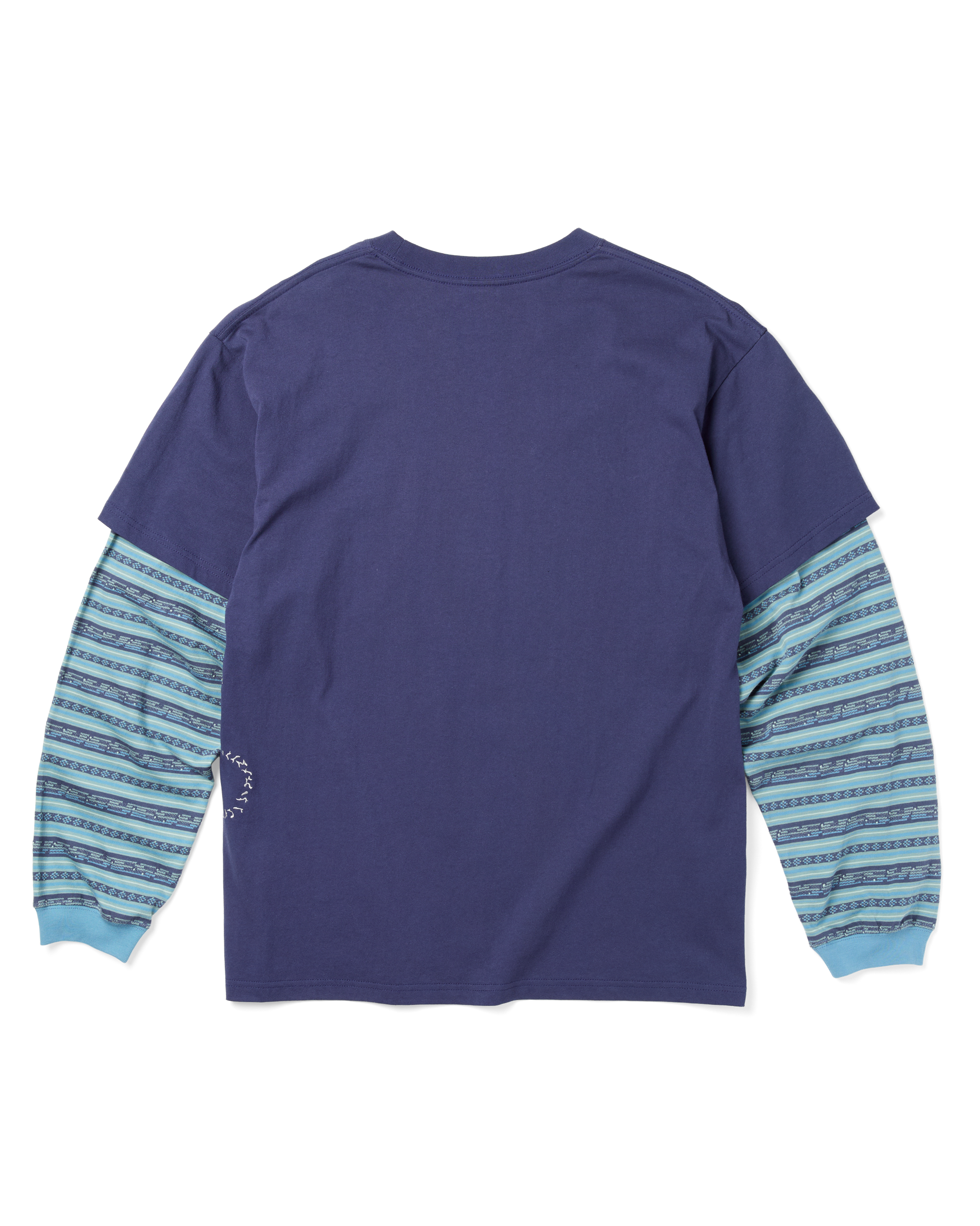 yeseyesee - Y.E.S Jacquard Stripe Layerd L/S (Light Navy) product image 2 | TRAB K-Fashion Australia