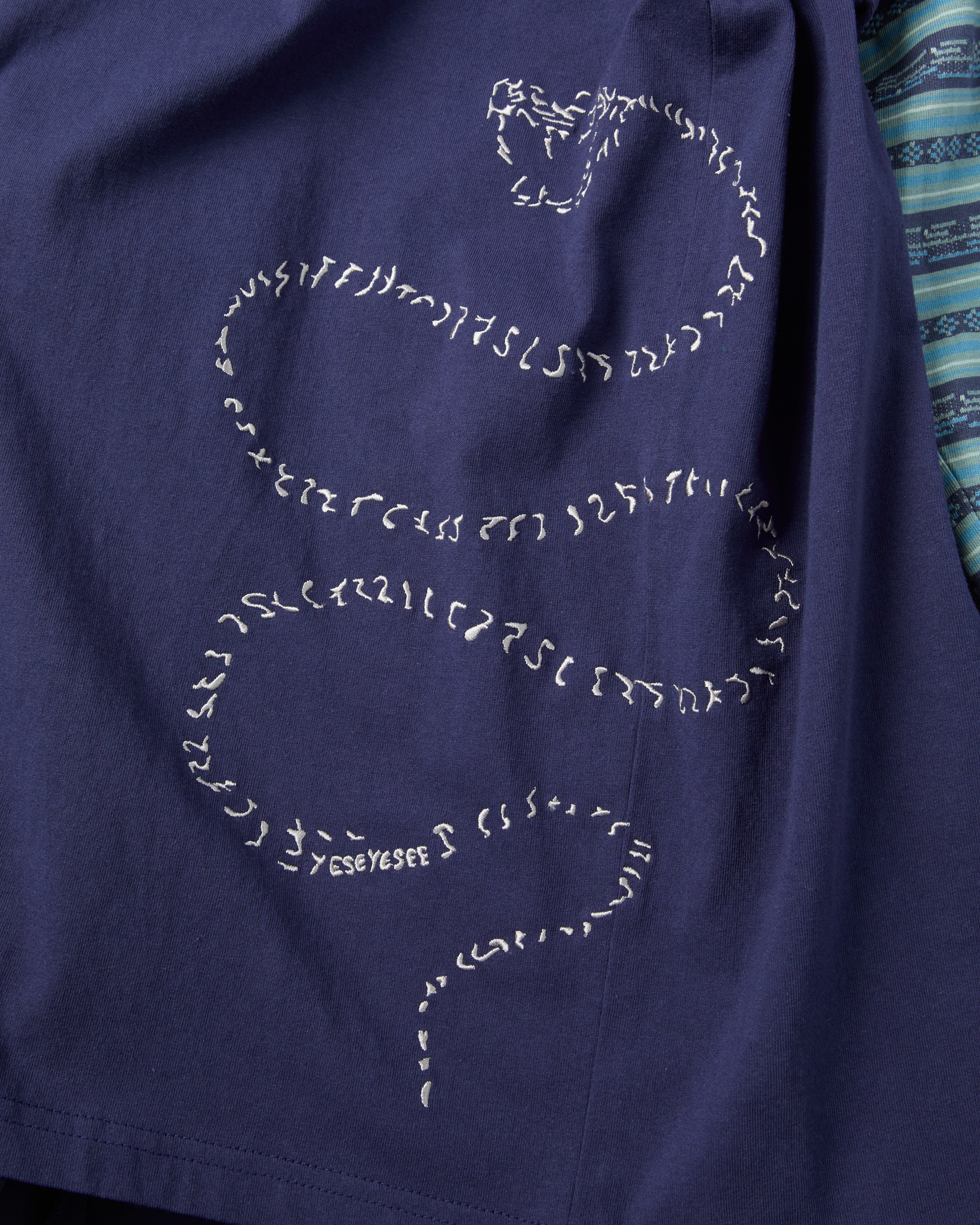 yeseyesee - Y.E.S Jacquard Stripe Layerd L/S (Light Navy) product image 4 | TRAB K-Fashion Australia