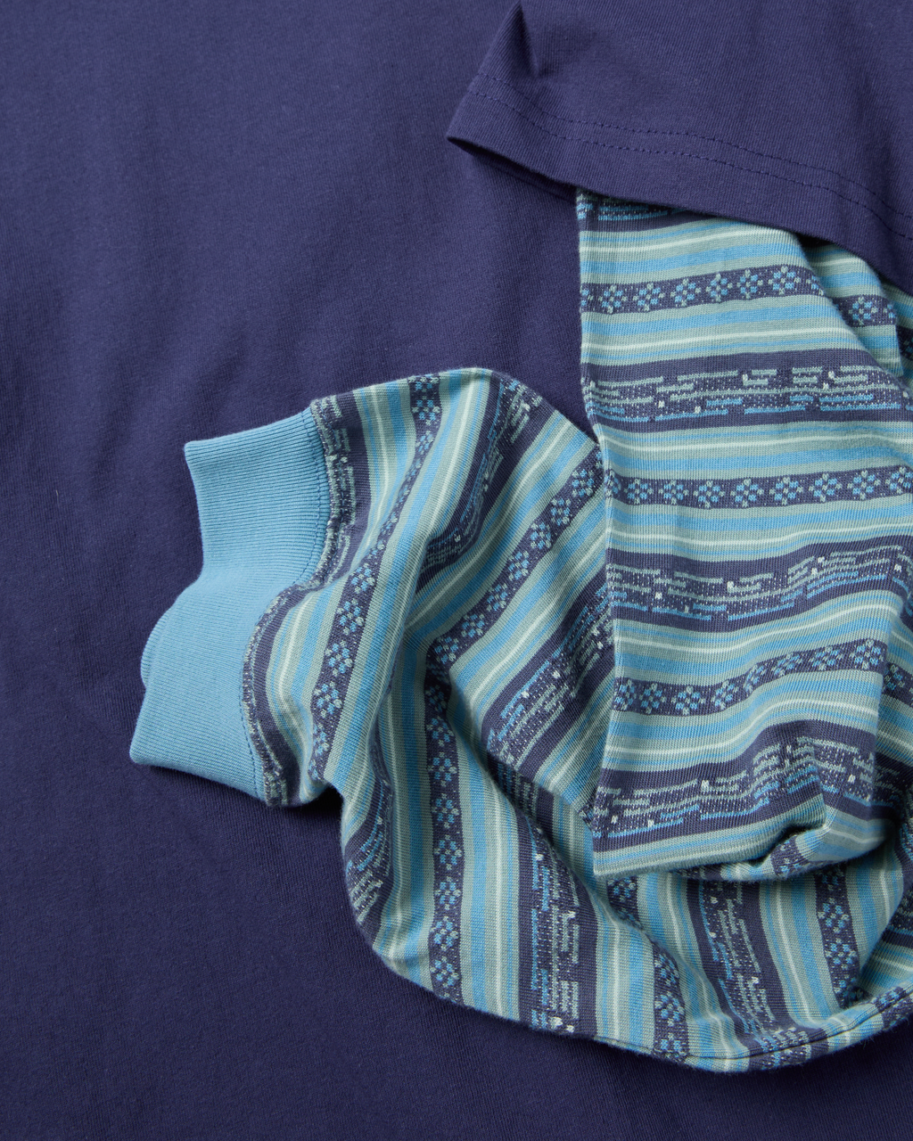 yeseyesee - Y.E.S Jacquard Stripe Layerd L/S (Light Navy) product image 5 | TRAB K-Fashion Australia