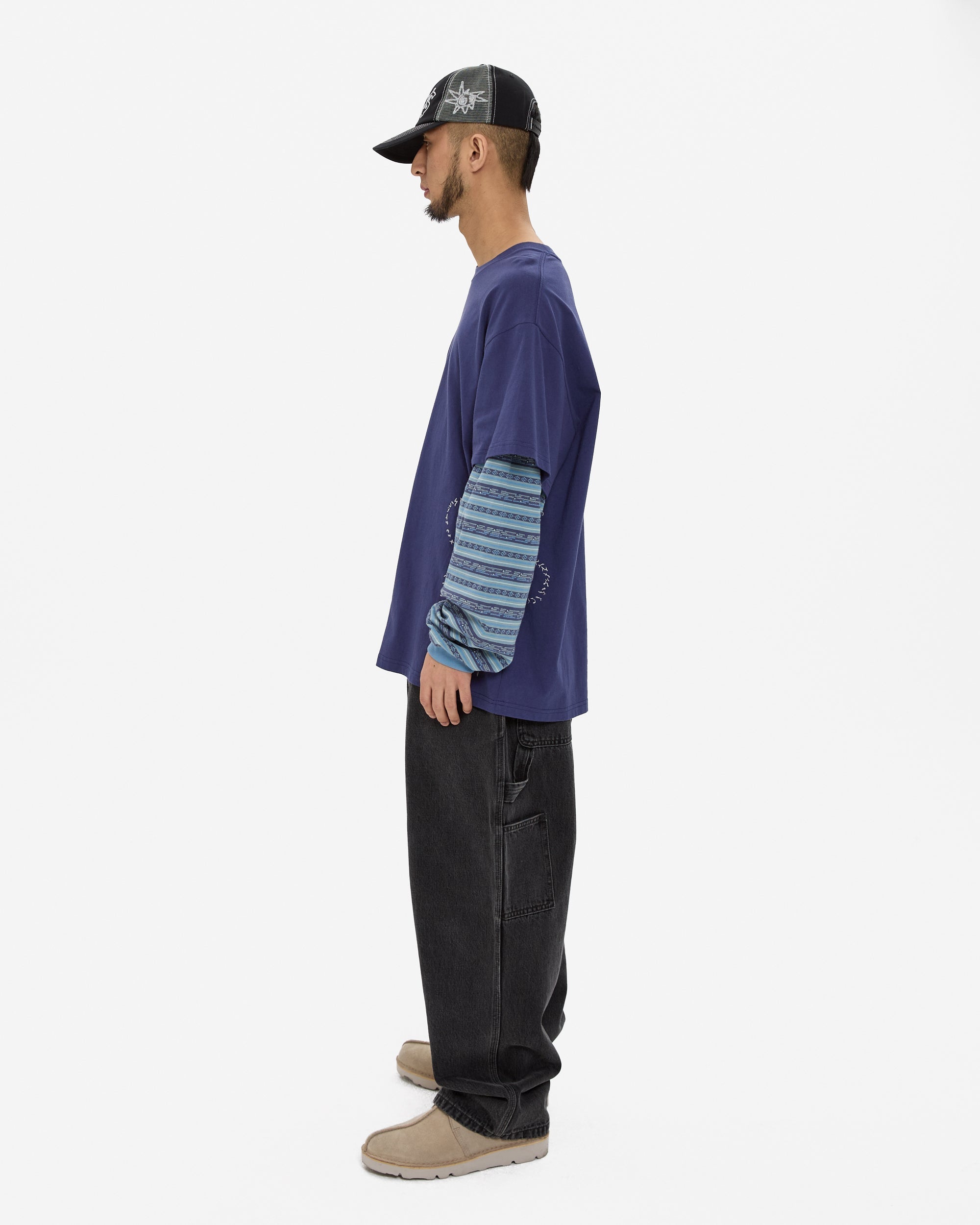 yeseyesee - Y.E.S Jacquard Stripe Layerd L/S (Light Navy) product image 9 | TRAB K-Fashion Australia