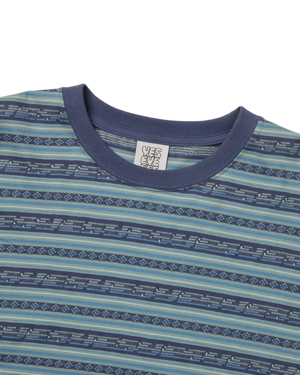 yeseyesee - Y.E.S Jacquard Stripe Tee (Blue) product image 3 | TRAB K-Fashion Australia
