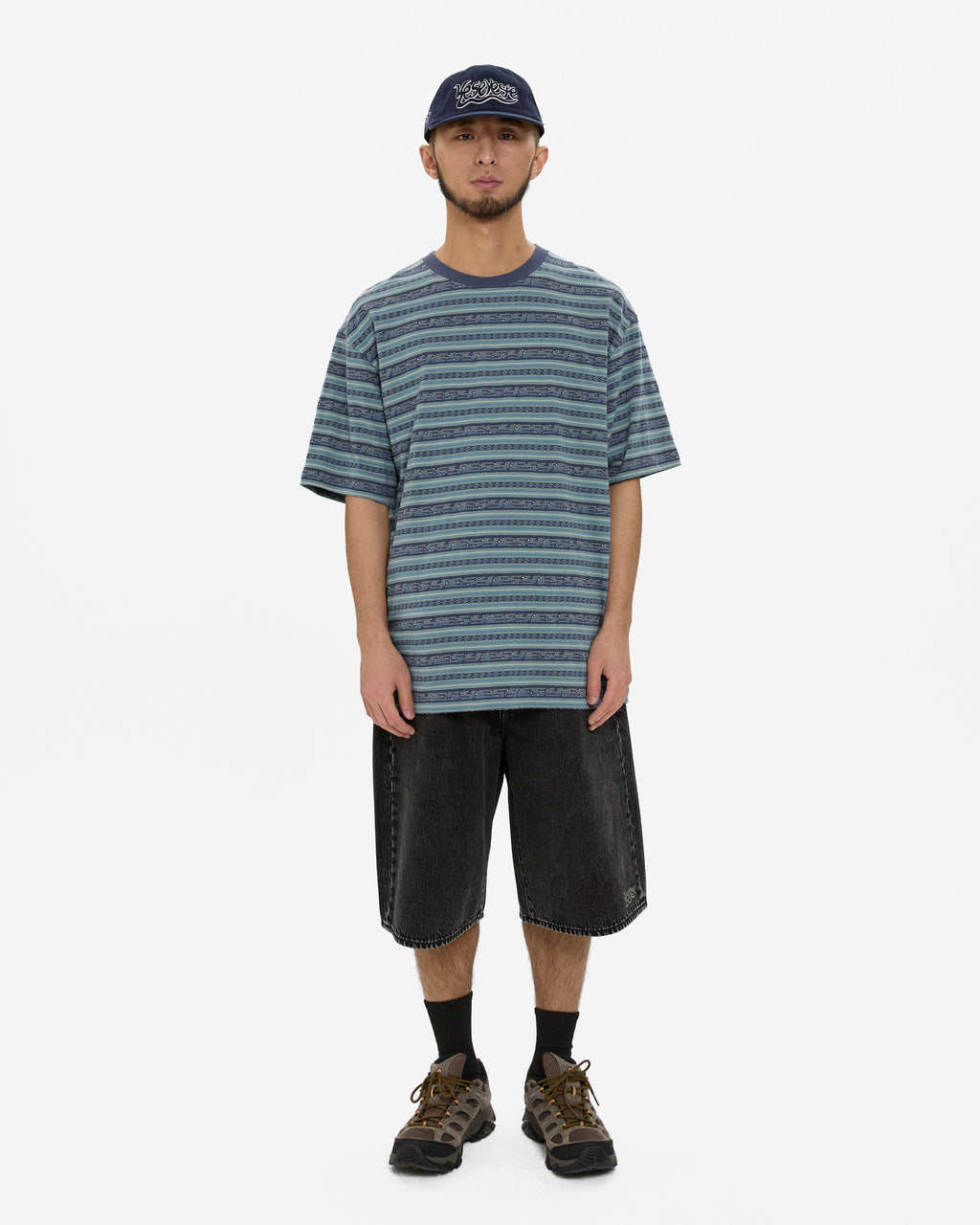 yeseyesee - Y.E.S Jacquard Stripe Tee (Blue) product image 6 | TRAB K-Fashion Australia