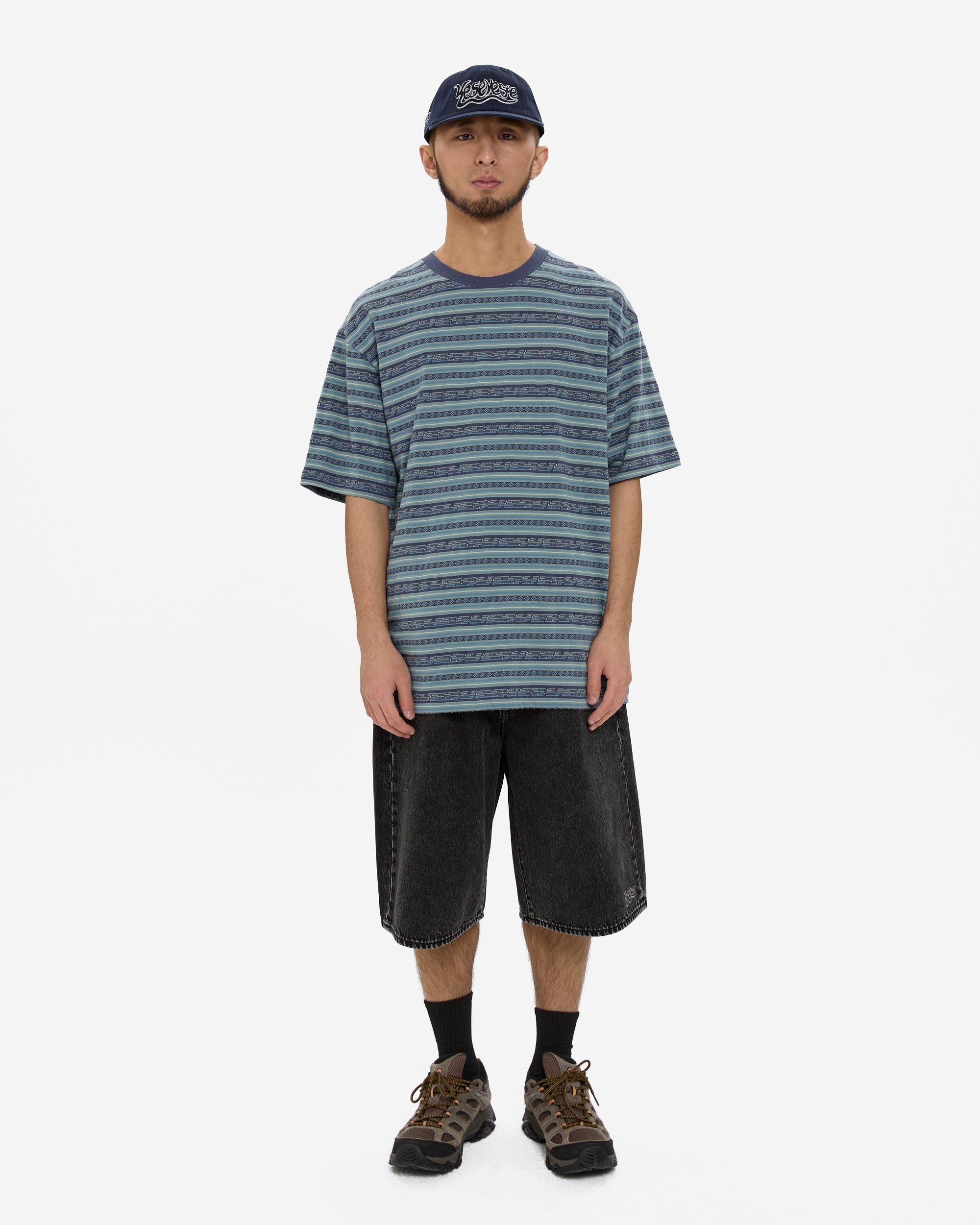 yeseyesee - Y.E.S Jacquard Stripe Tee (Blue) product image 6 | TRAB K-Fashion Australia