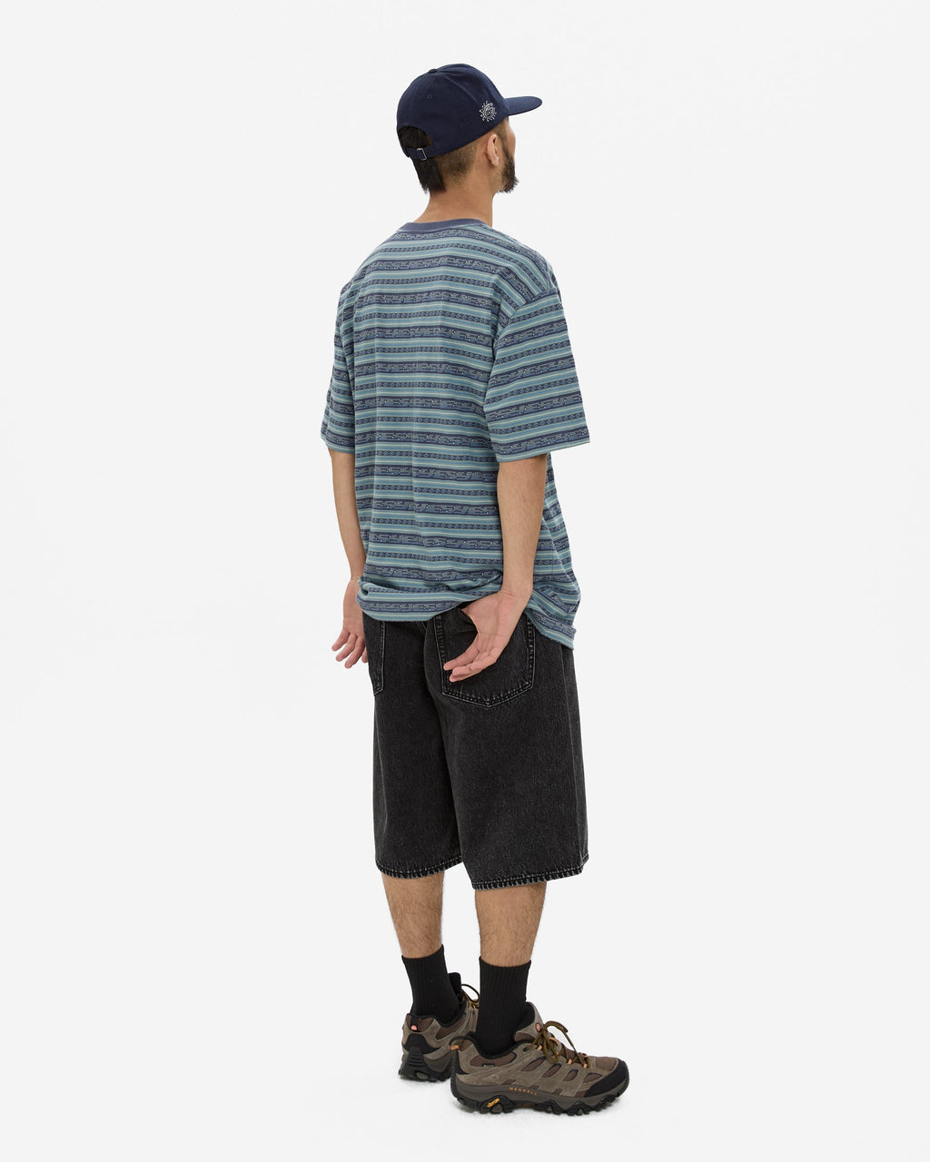 yeseyesee - Y.E.S Jacquard Stripe Tee (Blue) product image 8 | TRAB K-Fashion Australia