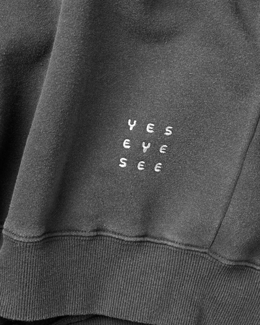 yeseyesee - Y.E.S Oval Logo Sweatshirt (Charcoal) product image 6 | TRAB K-Fashion Australia