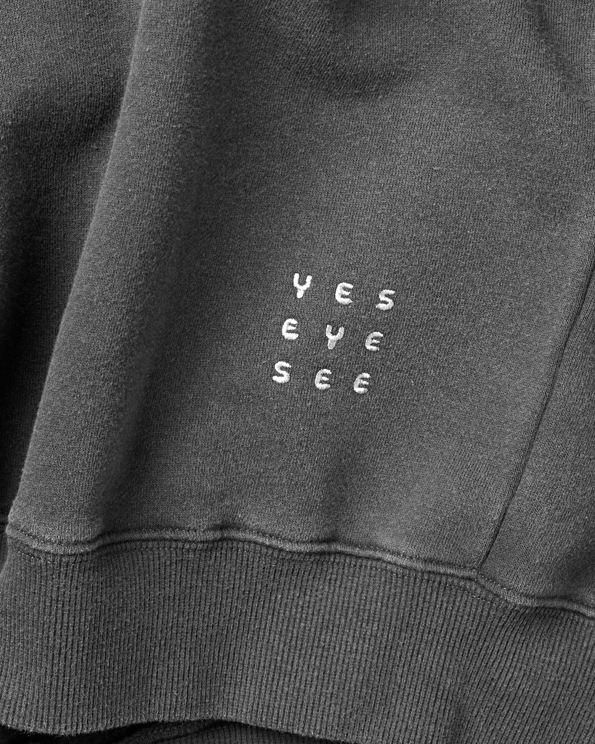 yeseyesee - Y.E.S Oval Logo Sweatshirt (Charcoal) product image 6 | TRAB K-Fashion Australia