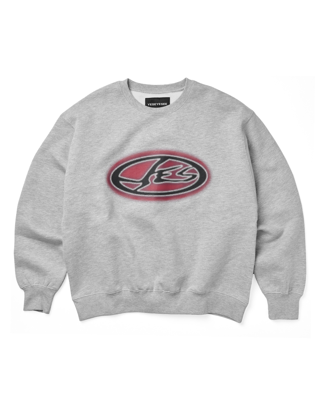 yeseyesee - Y.E.S Oval Logo Sweatshirt (Grey) product image 1 | TRAB K-Fashion Australia