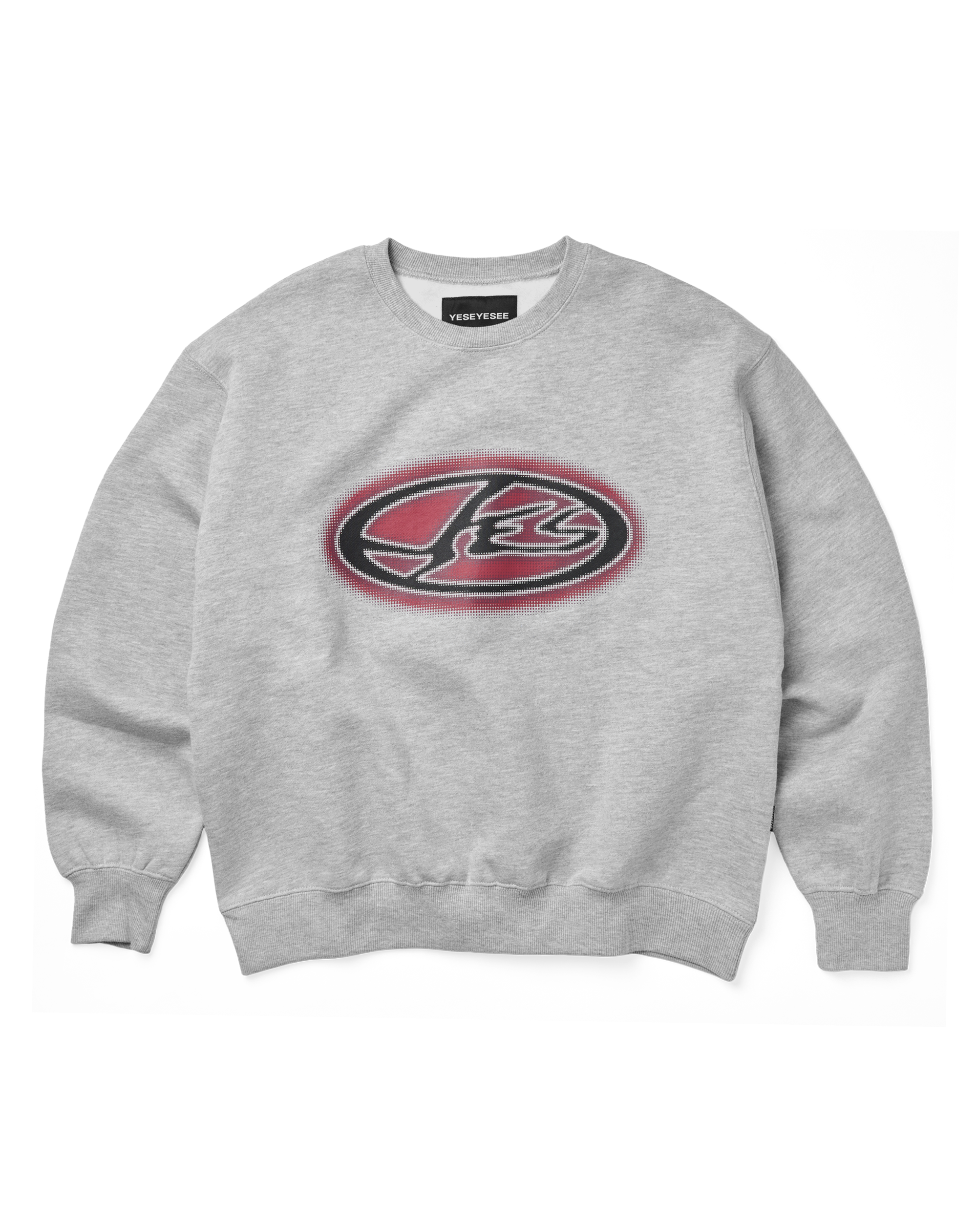yeseyesee - Y.E.S Oval Logo Sweatshirt (Grey) product image 1 | TRAB K-Fashion Australia
