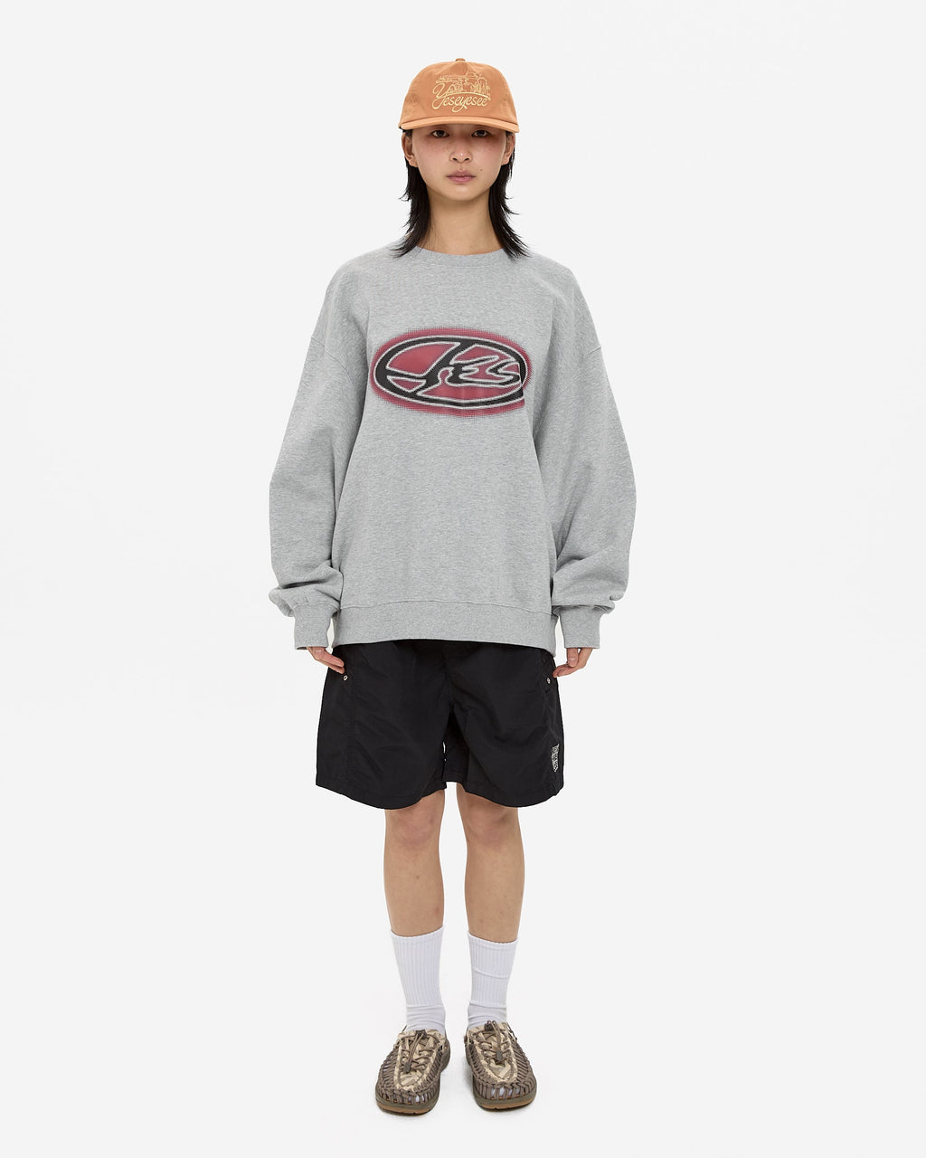 yeseyesee - Y.E.S Oval Logo Sweatshirt (Grey) product image 10 | TRAB K-Fashion Australia