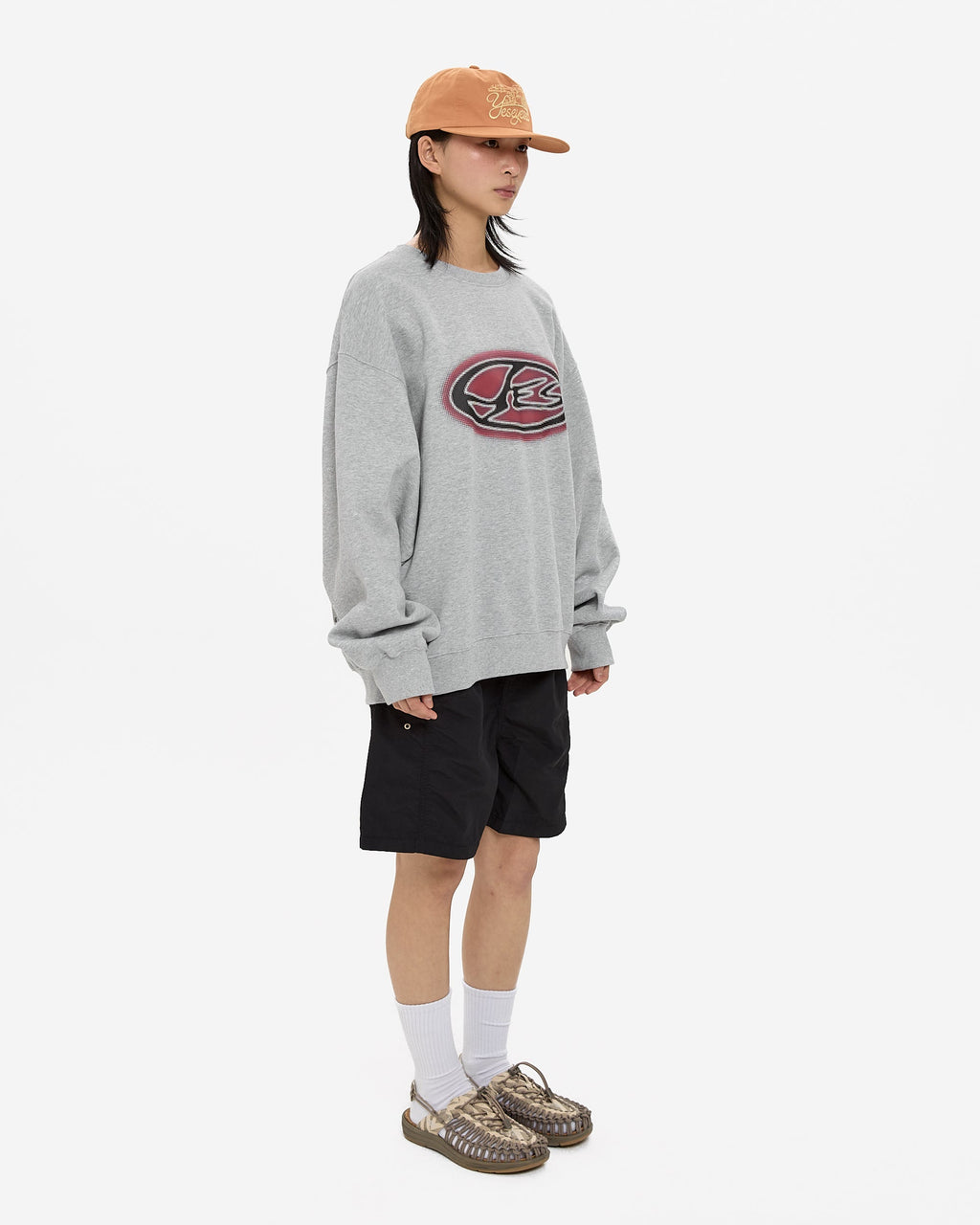yeseyesee - Y.E.S Oval Logo Sweatshirt (Grey) product image 13 | TRAB K-Fashion Australia