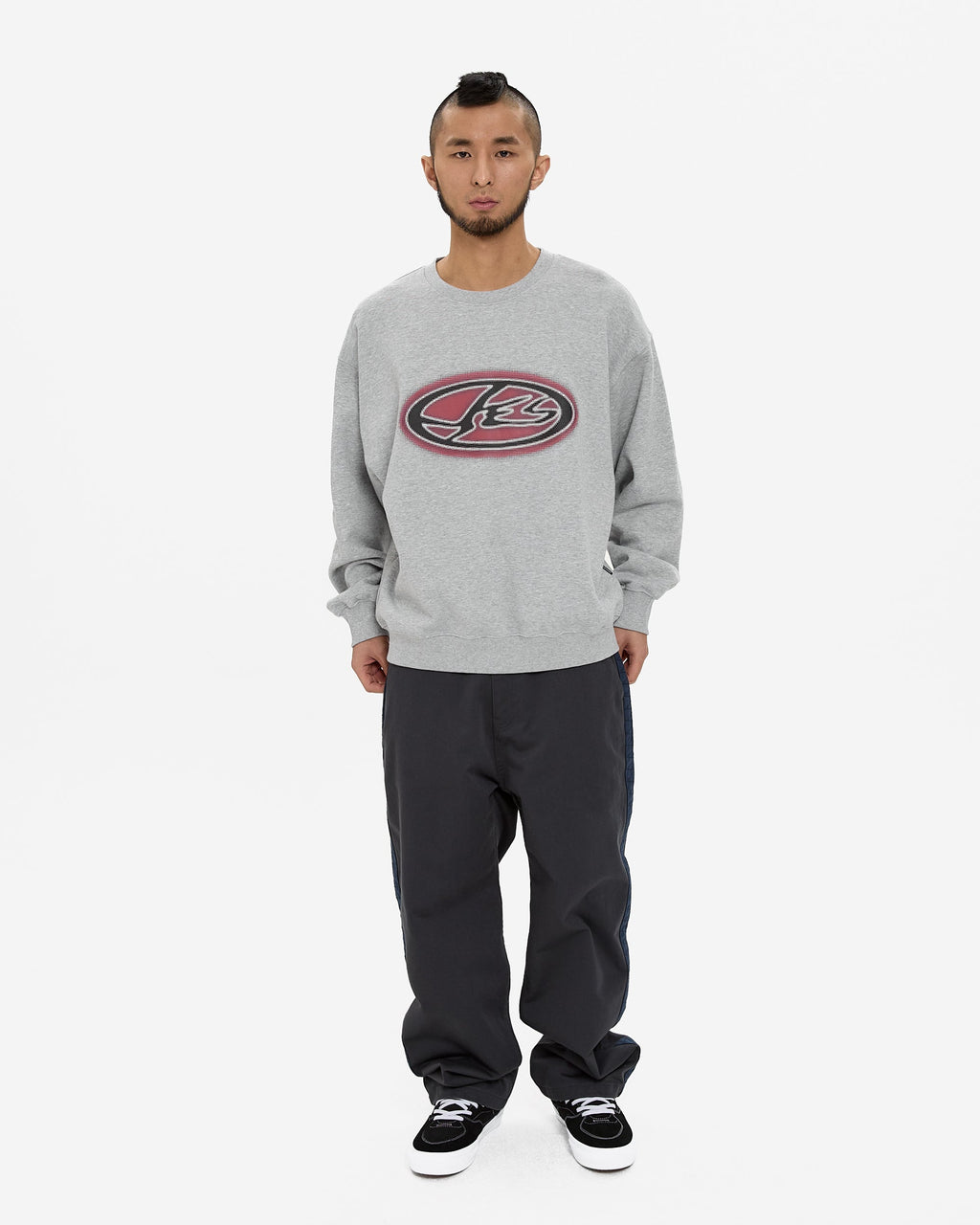 yeseyesee - Y.E.S Oval Logo Sweatshirt (Grey) product image 7 | TRAB K-Fashion Australia