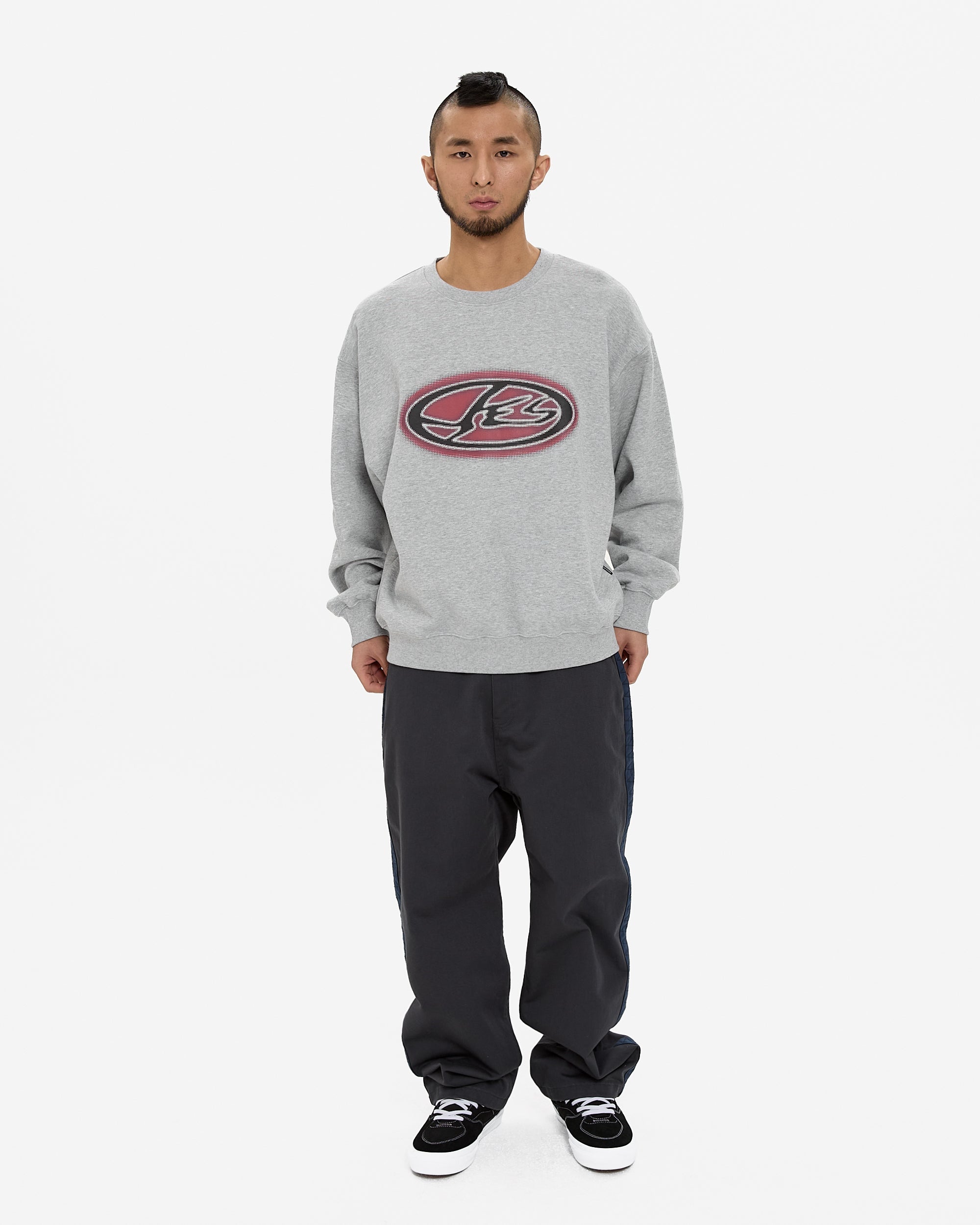 yeseyesee - Y.E.S Oval Logo Sweatshirt (Grey) product image 7 | TRAB K-Fashion Australia