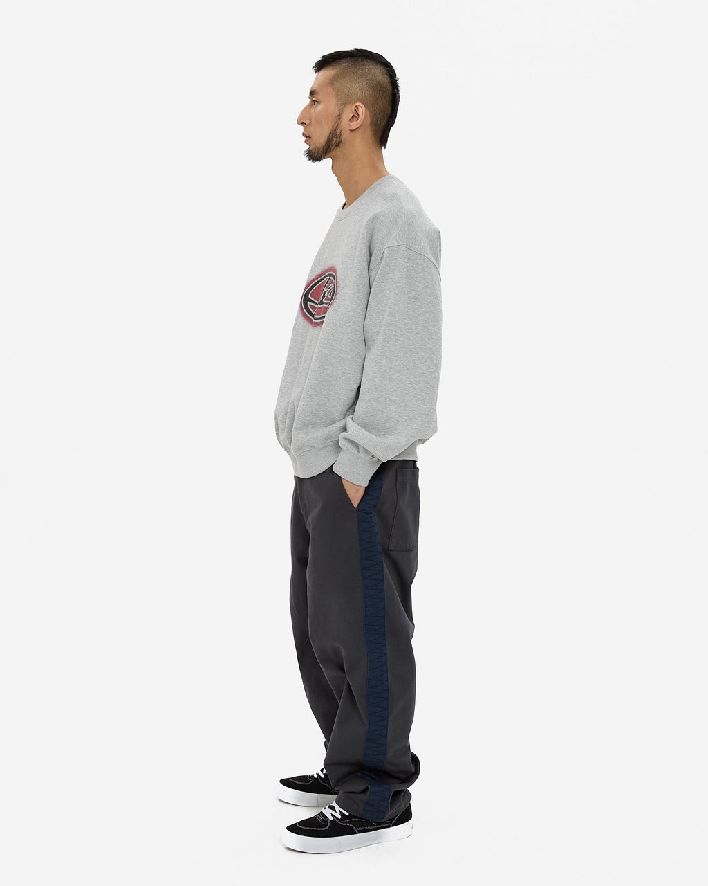 yeseyesee - Y.E.S Oval Logo Sweatshirt (Grey) product image 8 | TRAB K-Fashion Australia