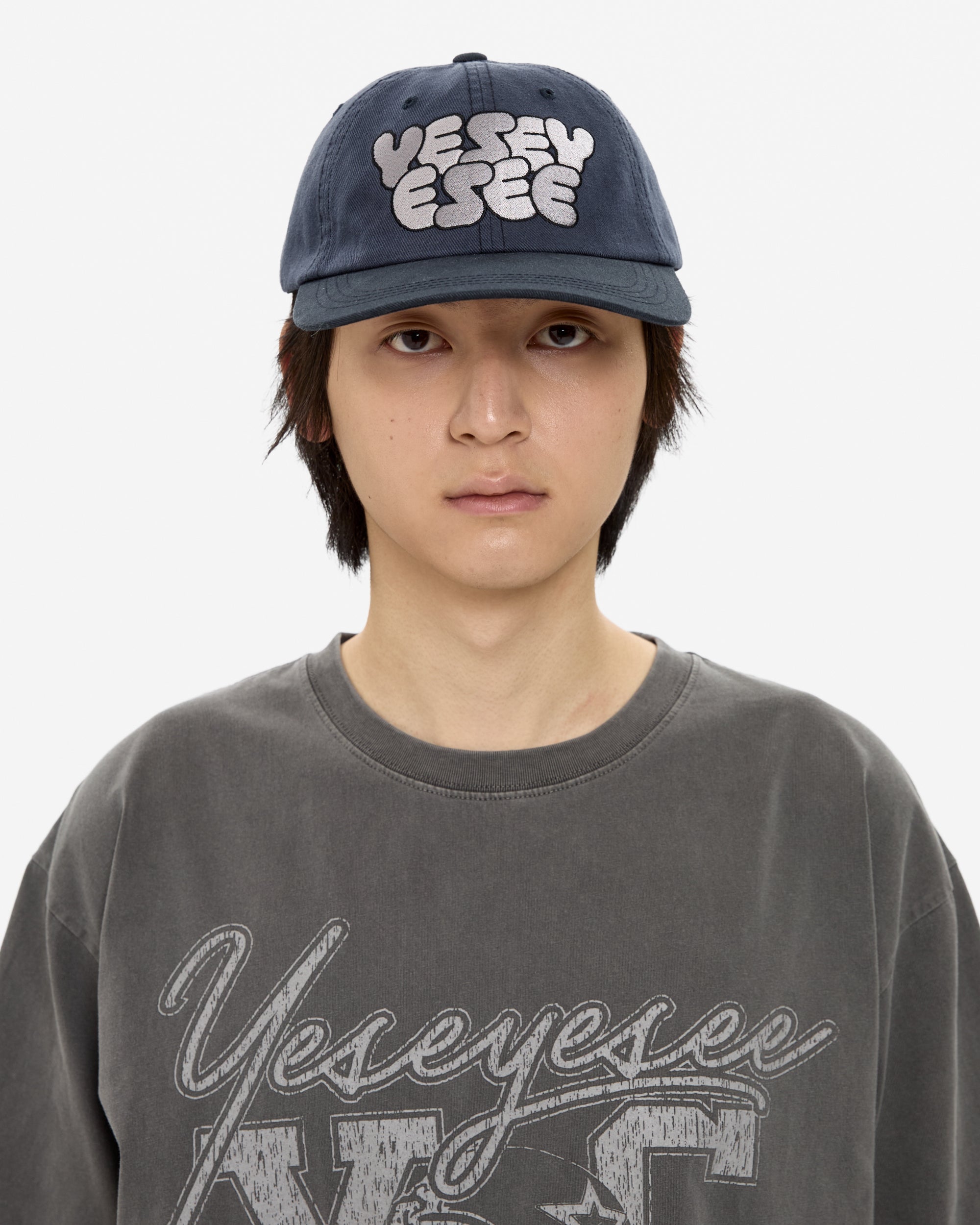 yeseyesee - Y.E.S Pop Cap (Navy) product image 6 | TRAB K-Fashion Australia