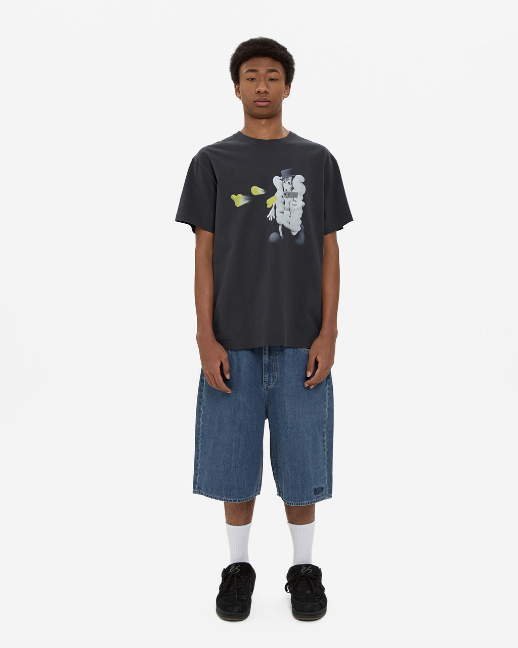 yeseyesee - Y.E.S Shooting Tee (Charcoal) product image 6 | TRAB K-Fashion Australia