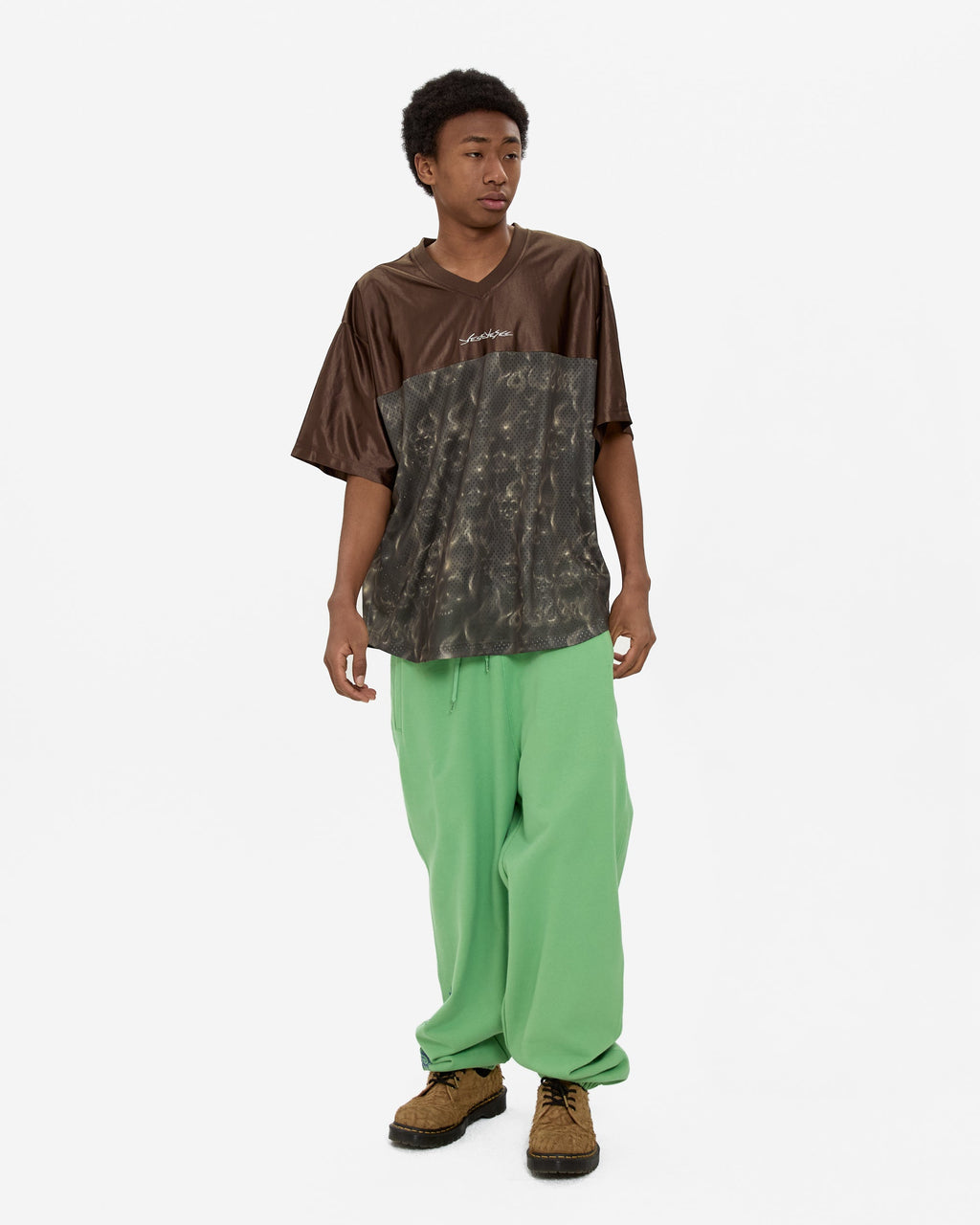 yeseyesee - Y.E.S Skull Mesh Tee (Brown) product image 10 | TRAB K-Fashion Australia