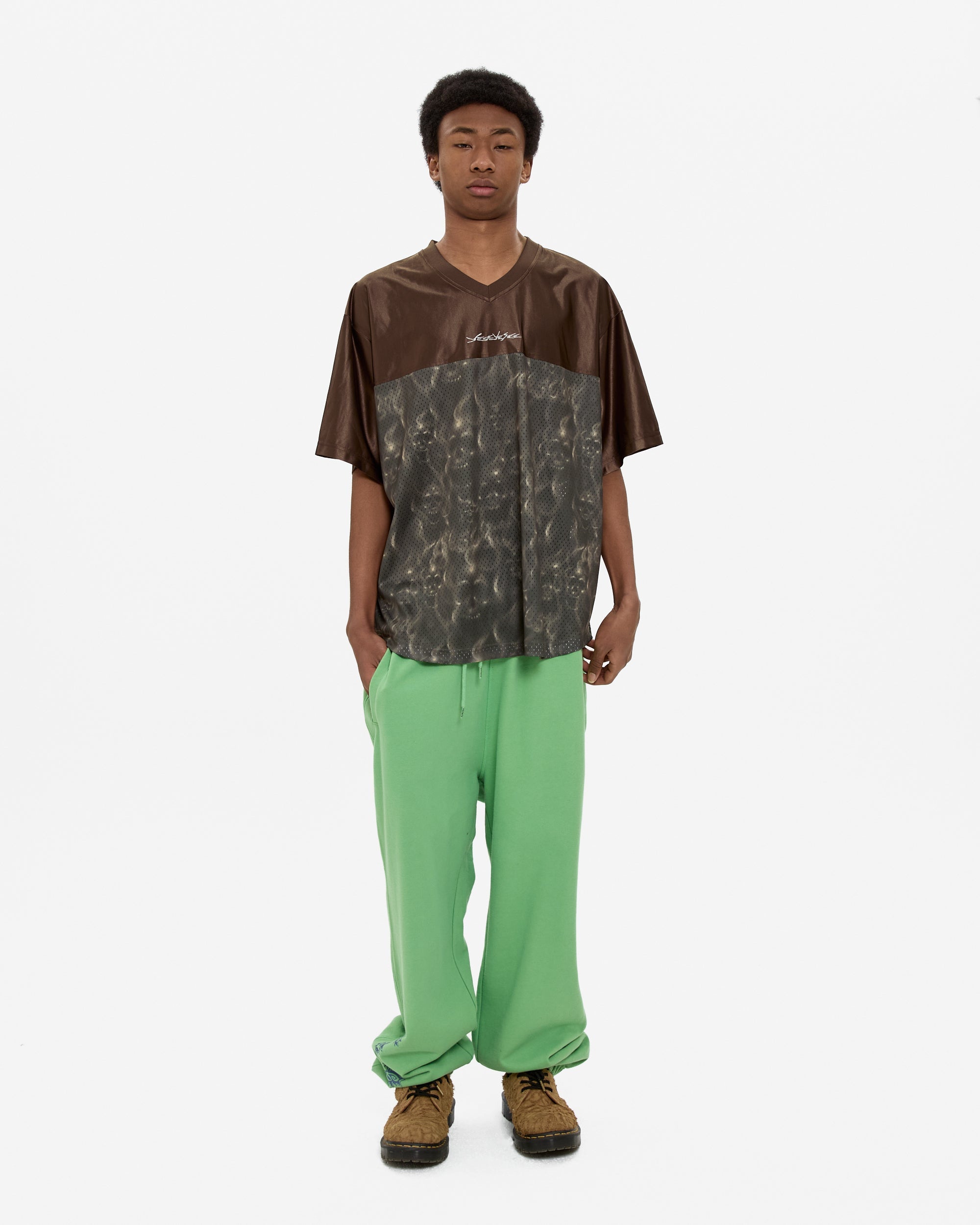 yeseyesee - Y.E.S Skull Mesh Tee (Brown) product image 7 | TRAB K-Fashion Australia