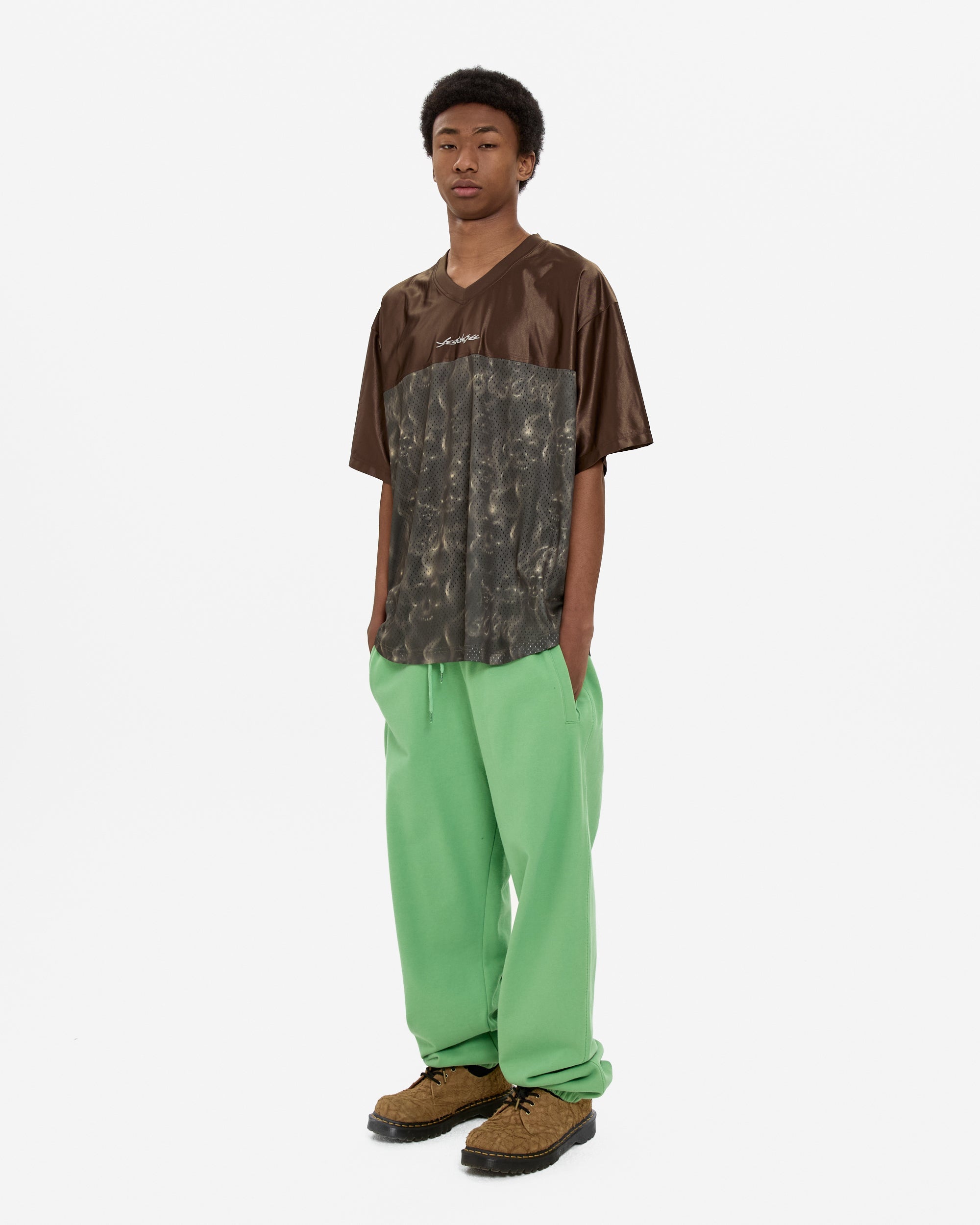 yeseyesee - Y.E.S Skull Mesh Tee (Brown) product image 8 | TRAB K-Fashion Australia