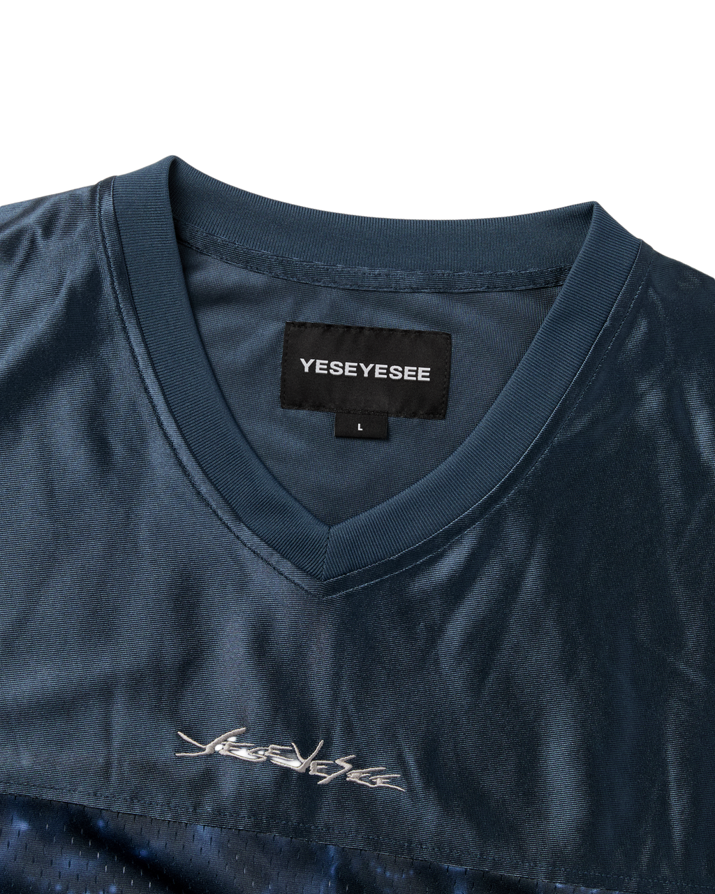 yeseyesee - Y.E.S Skull Mesh Tee (Navy) product image 3 | TRAB K-Fashion Australia