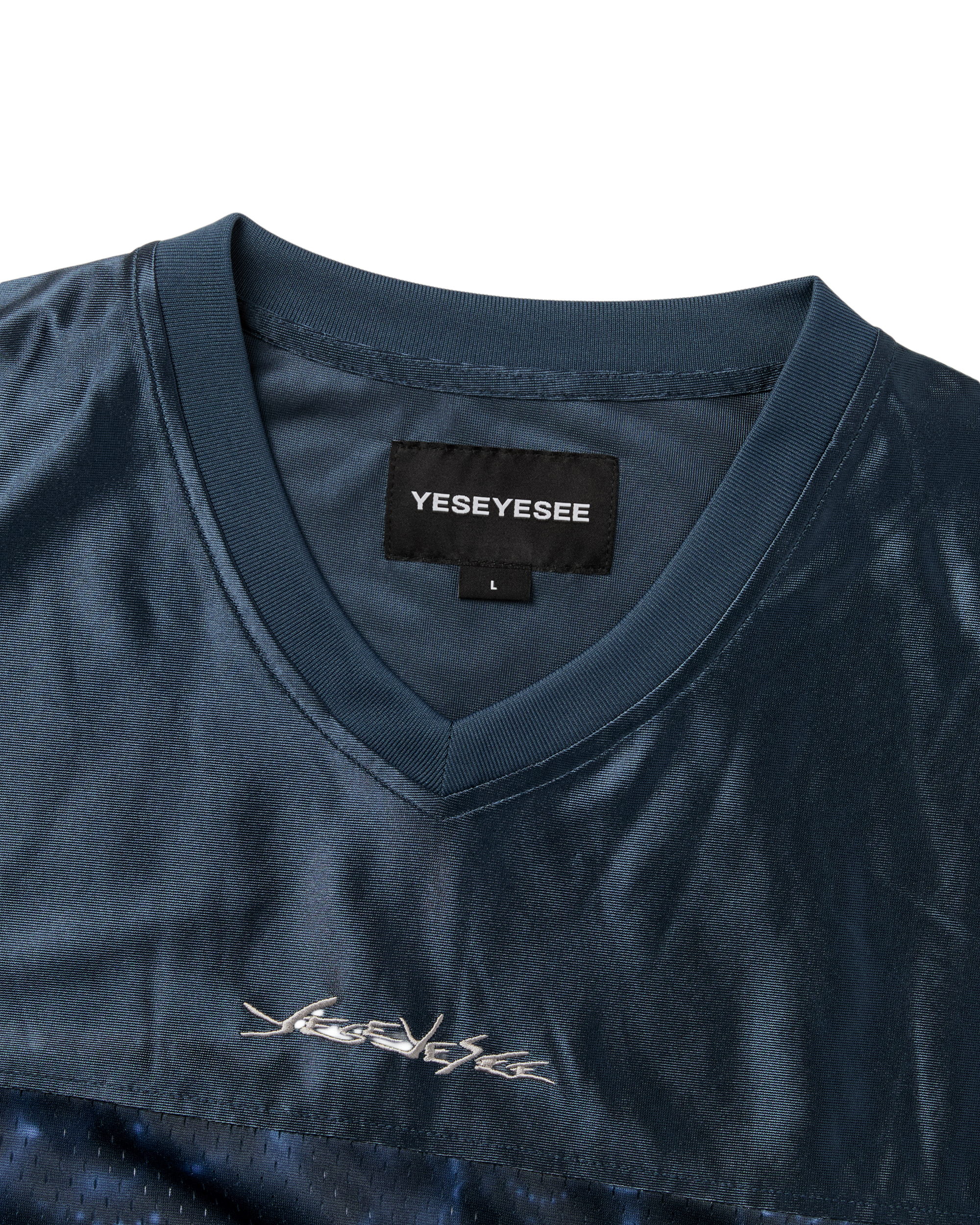 yeseyesee - Y.E.S Skull Mesh Tee (Navy) product image 3 | TRAB K-Fashion Australia