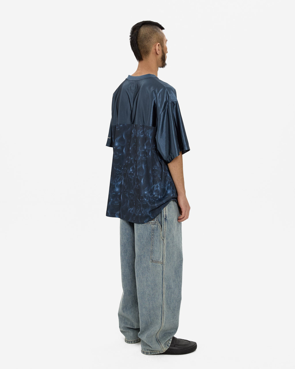 yeseyesee - Y.E.S Skull Mesh Tee (Navy) product image 9 | TRAB K-Fashion Australia