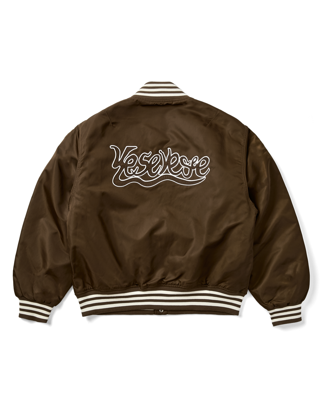 yeseyesee - Y.E.S Snail Logo Stadium Jacket (Brown) product image 2 | TRAB K-Fashion Australia