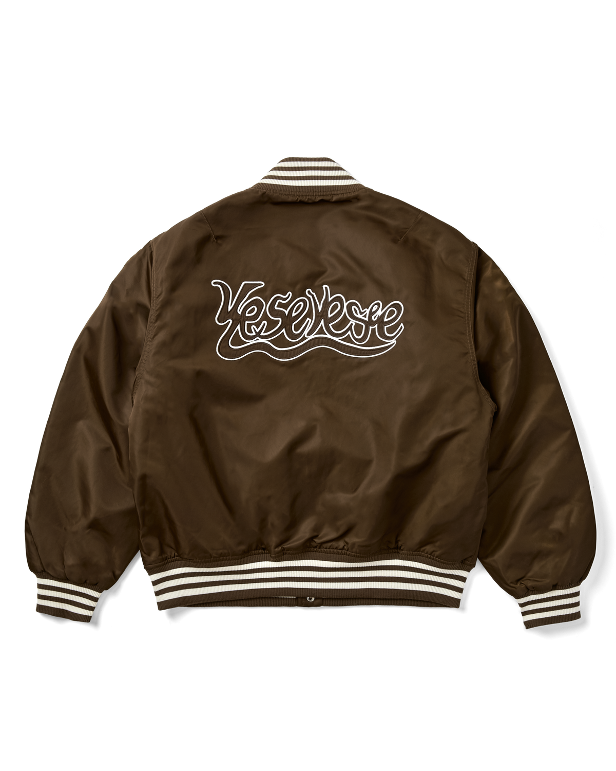 yeseyesee - Y.E.S Snail Logo Stadium Jacket (Brown) product image 2 | TRAB K-Fashion Australia