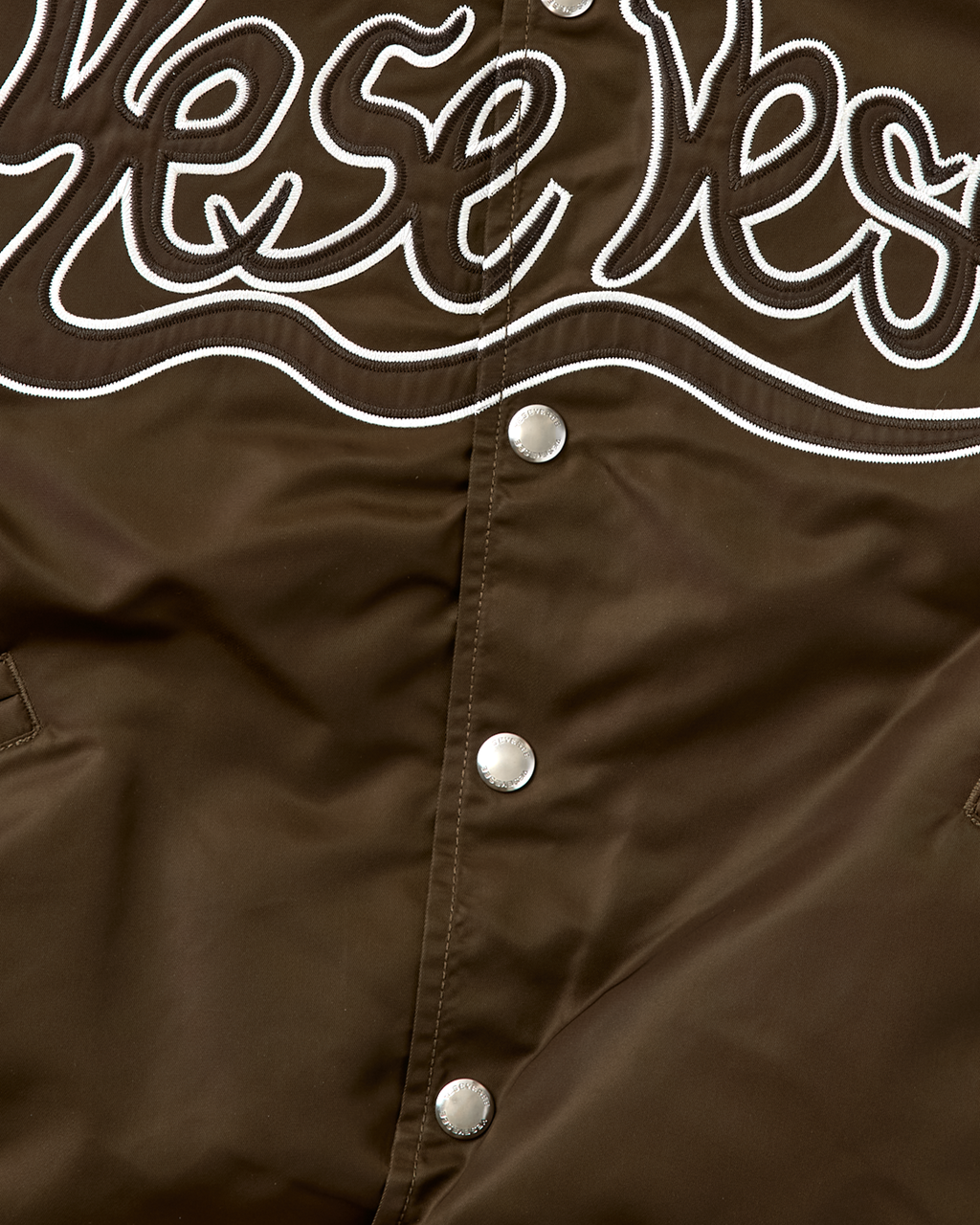 yeseyesee - Y.E.S Snail Logo Stadium Jacket (Brown) product image 5 | TRAB K-Fashion Australia