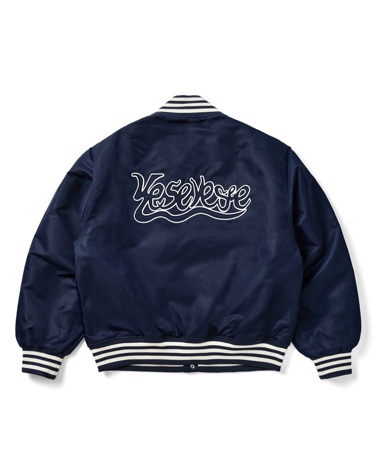 yeseyesee - Y.E.S Snail Logo Stadium Jacket (Navy) product image 2 | TRAB K-Fashion Australia