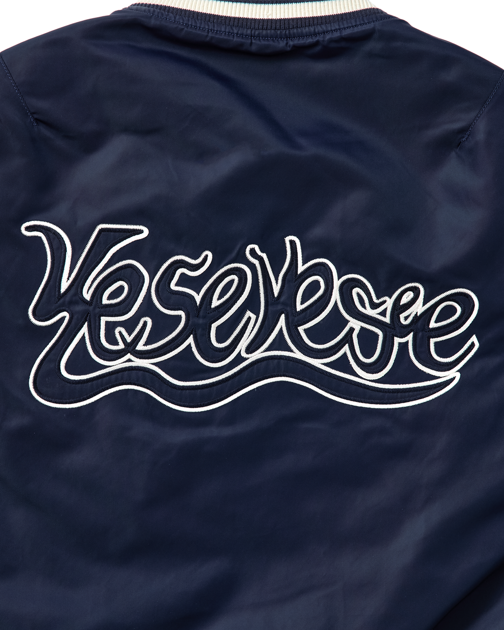 yeseyesee - Y.E.S Snail Logo Stadium Jacket (Navy) product image 6 | TRAB K-Fashion Australia