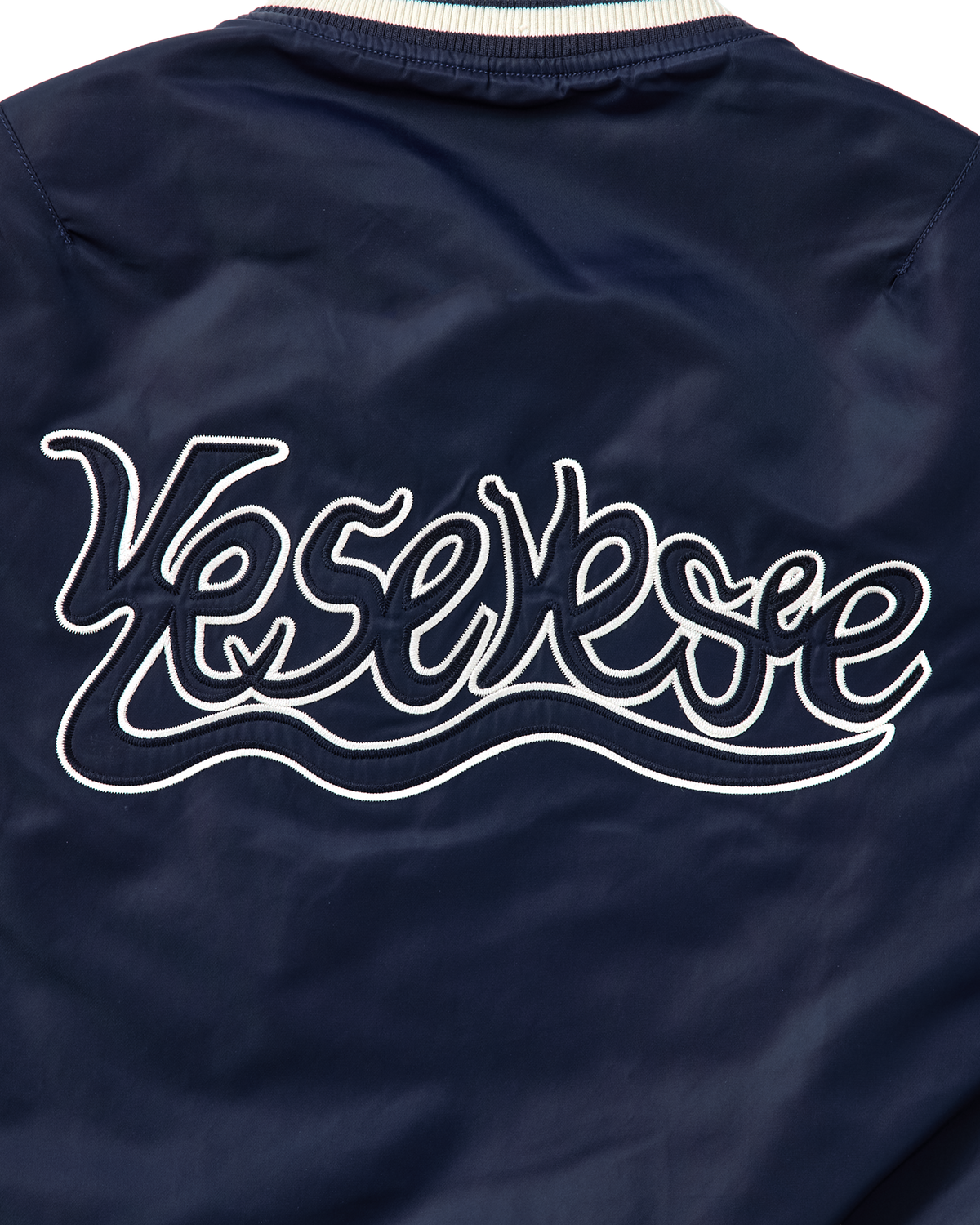 yeseyesee - Y.E.S Snail Logo Stadium Jacket (Navy) product image 6 | TRAB K-Fashion Australia