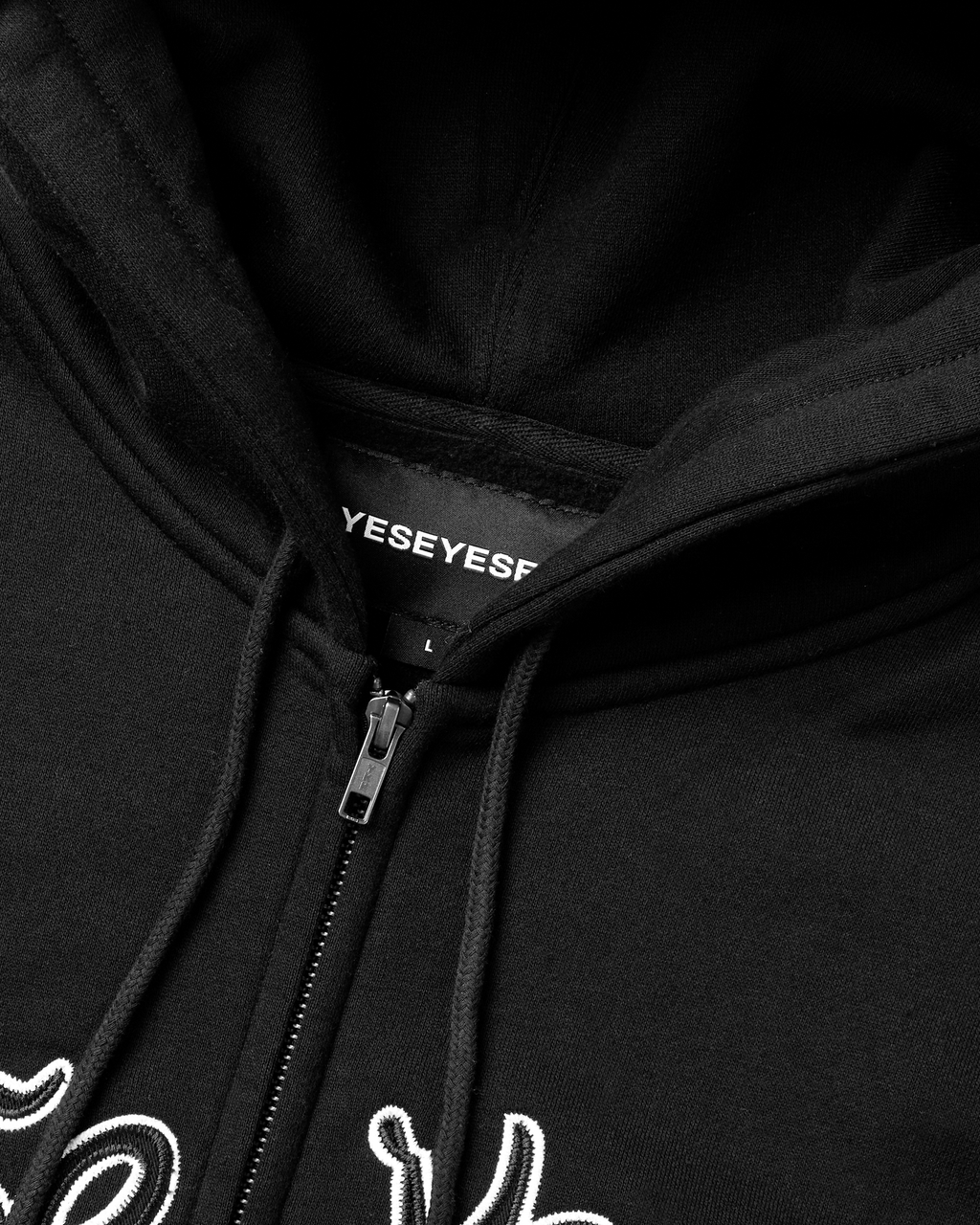 yeseyesee - Y.E.S Snail Logo Zip-Up Hoodie (Black) product image 3 | TRAB K-Fashion Australia