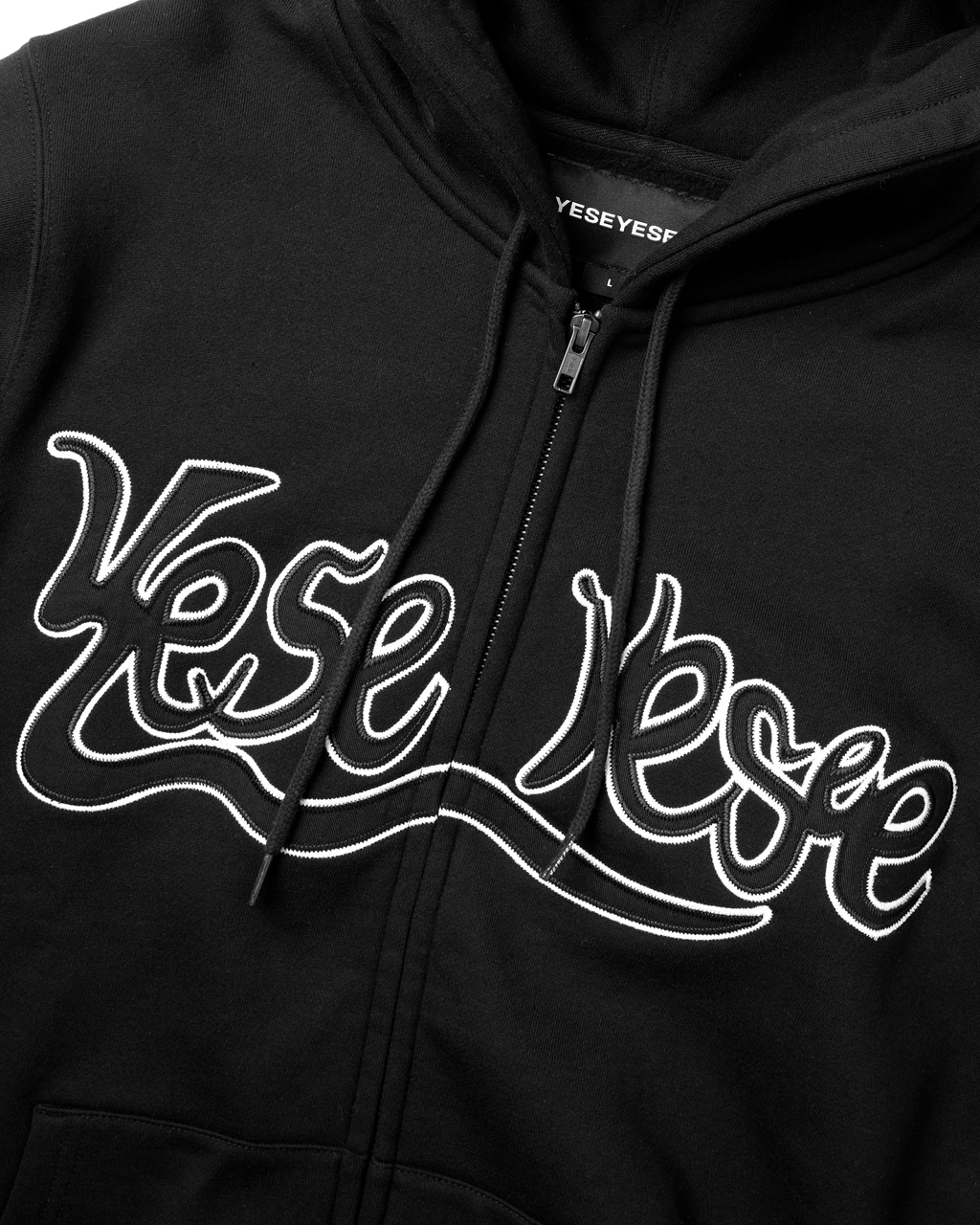 yeseyesee - Y.E.S Snail Logo Zip-Up Hoodie (Black) product image 4 | TRAB K-Fashion Australia