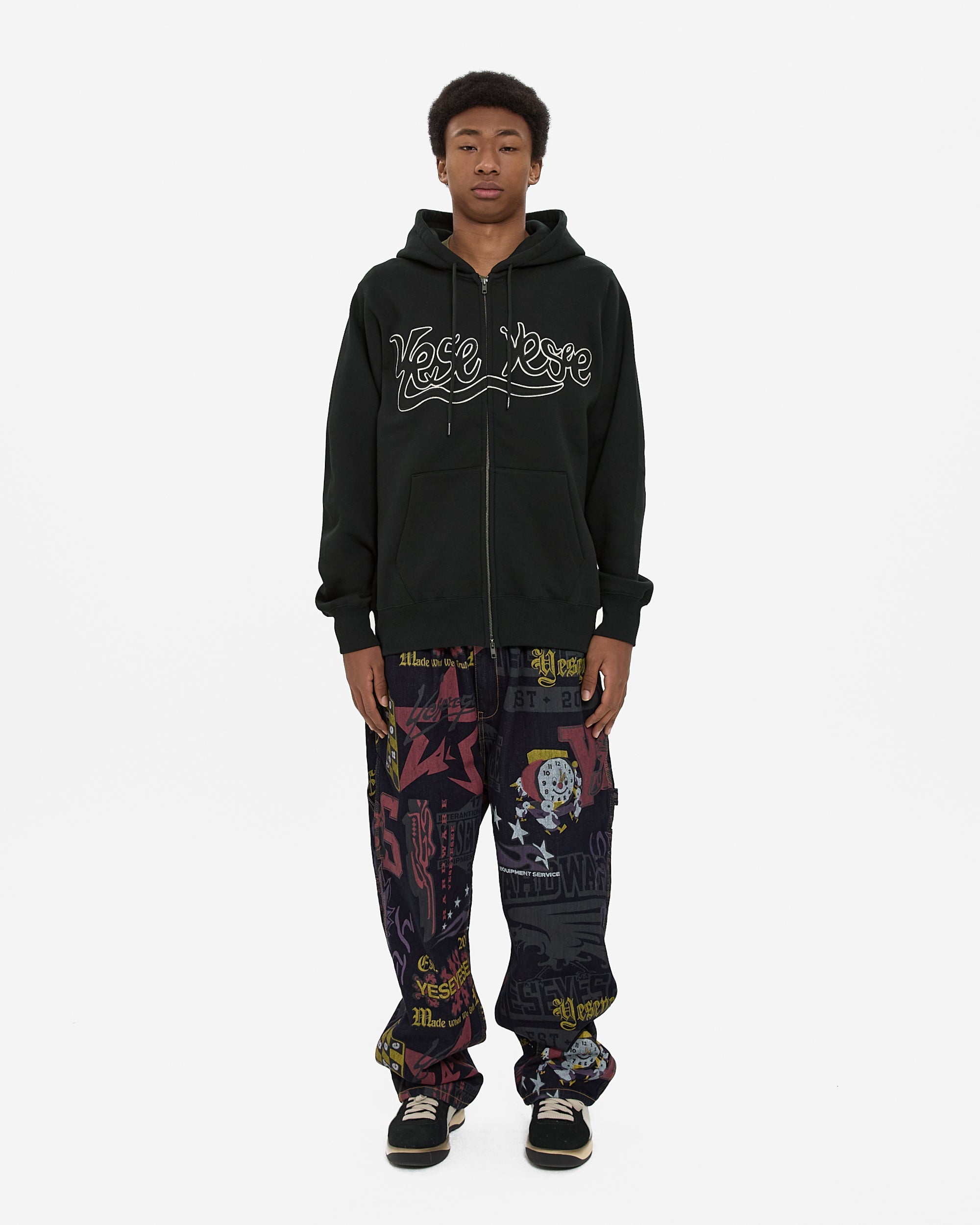 yeseyesee - Y.E.S Snail Logo Zip-Up Hoodie (Black) product image 8 | TRAB K-Fashion Australia