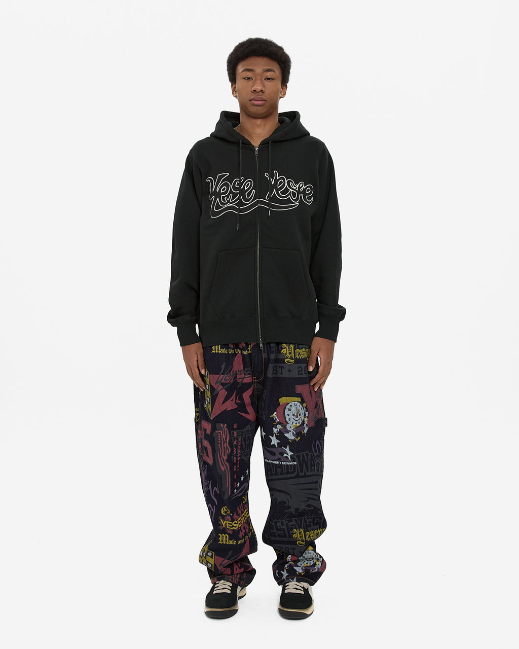 yeseyesee - Y.E.S Snail Logo Zip-Up Hoodie (Black) product image 8 | TRAB K-Fashion Australia