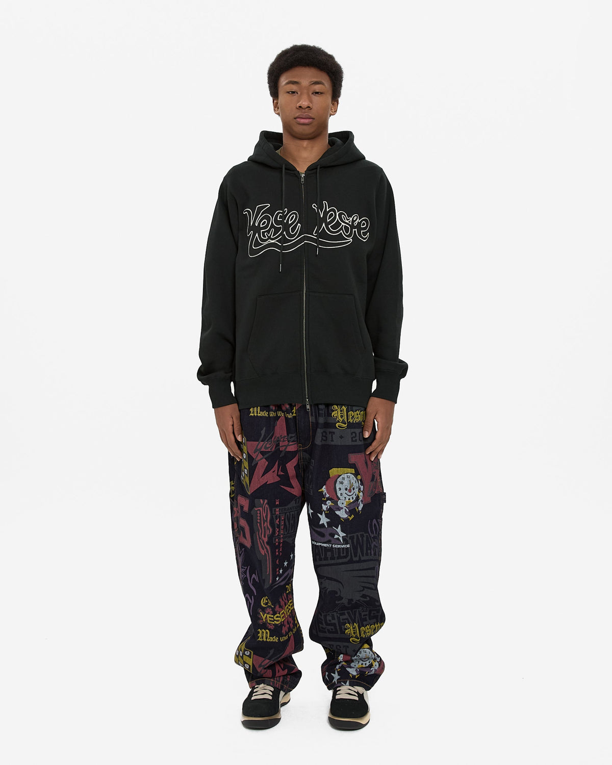yeseyesee - Y.E.S Snail Logo Zip-Up Hoodie (Black) product image 8 | TRAB K-Fashion Australia