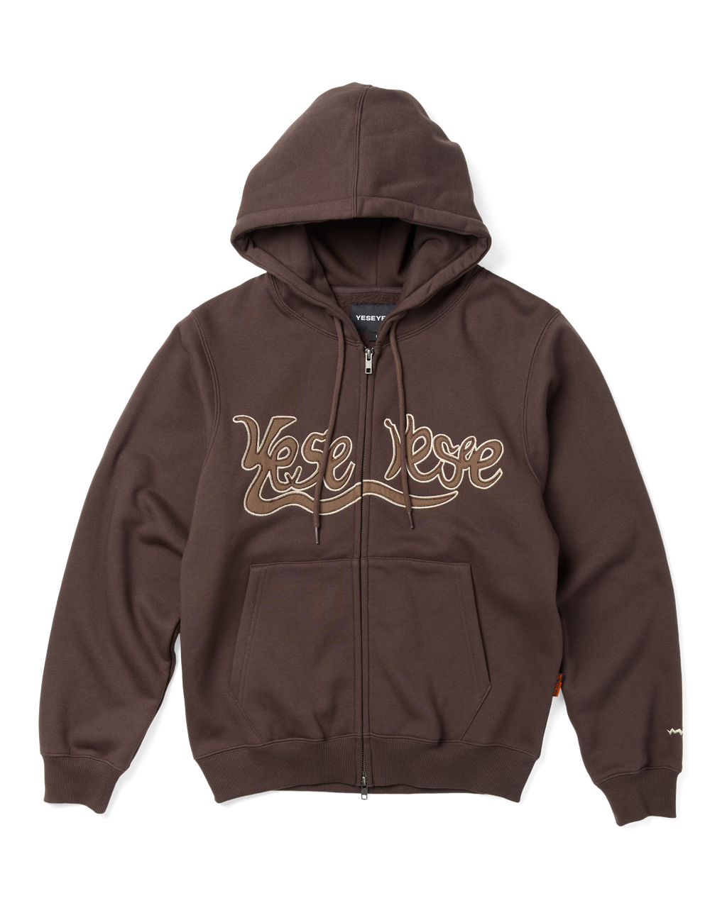 yeseyesee - Y.E.S Snail Logo Zip-Up Hoodie (Dark Brown) product image 1 | TRAB K-Fashion Australia