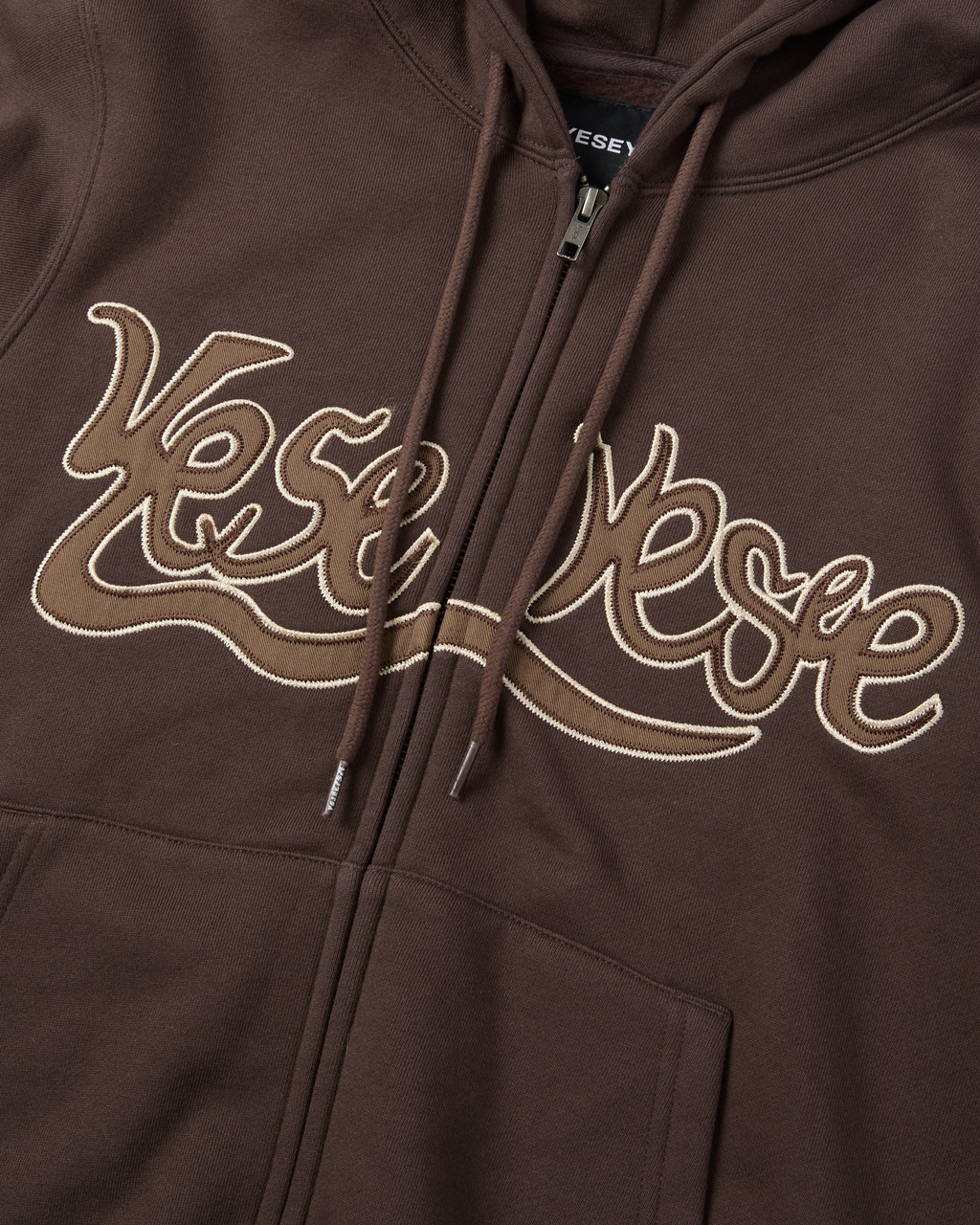 yeseyesee - Y.E.S Snail Logo Zip-Up Hoodie (Dark Brown) product image 4 | TRAB K-Fashion Australia