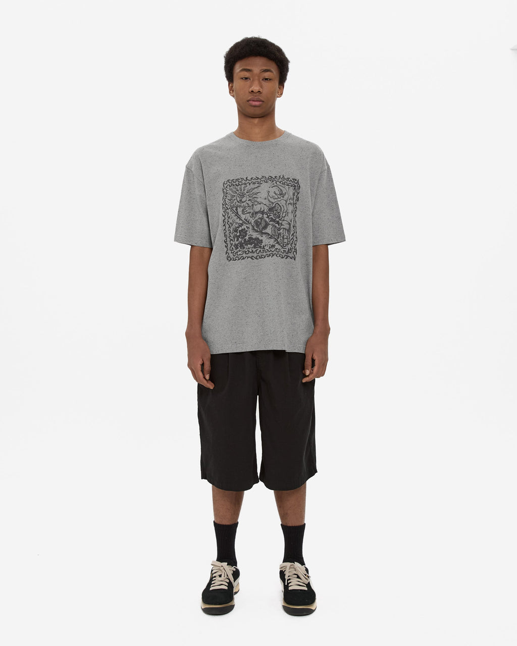 yeseyesee - Y.E.S Spikewave Tee (Grey) product image 8 | TRAB K-Fashion Australia